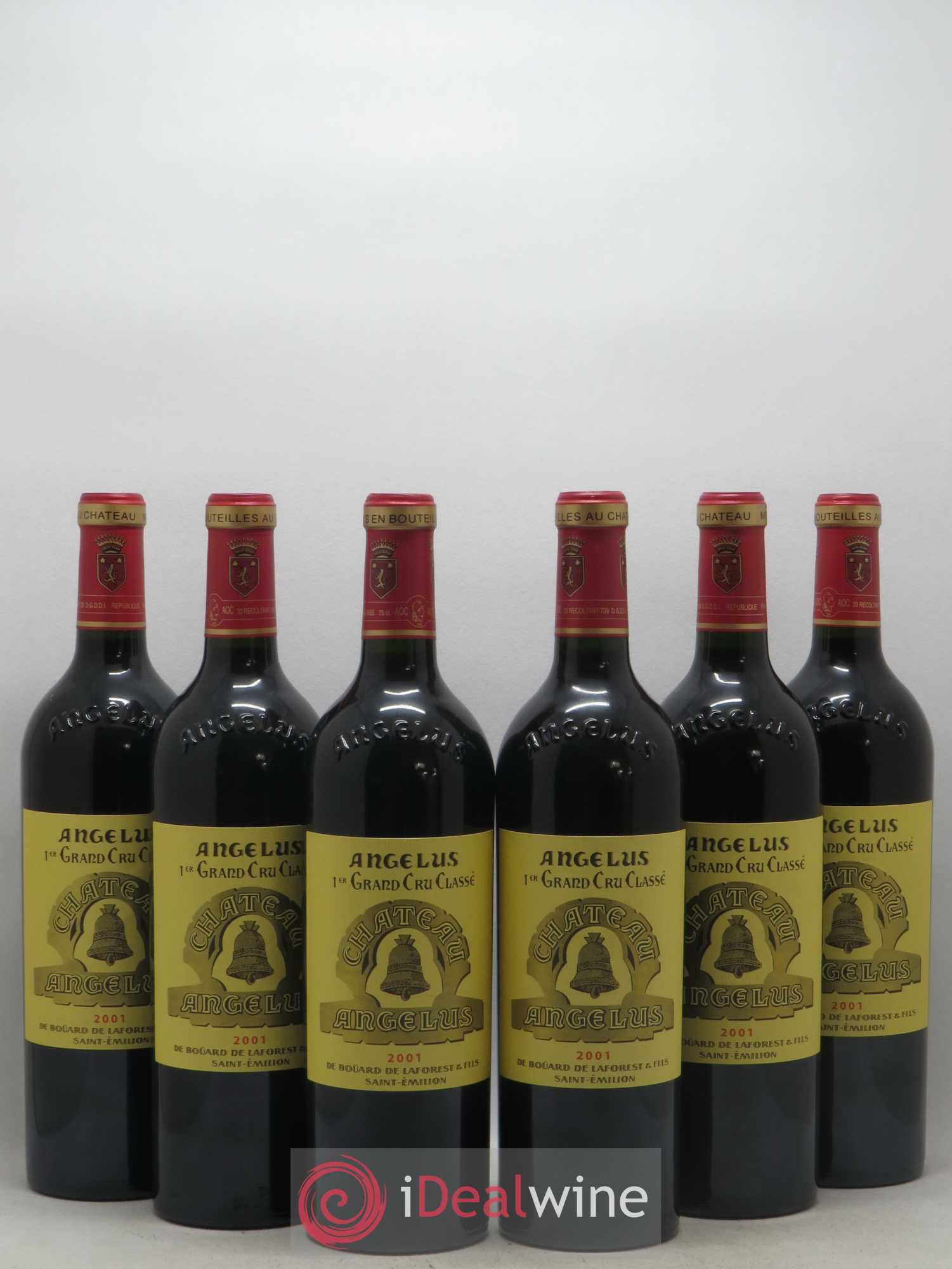 Château Angélus 1er Grand Cru Classé A 2001 - Lot de 6 bouteilles - 0