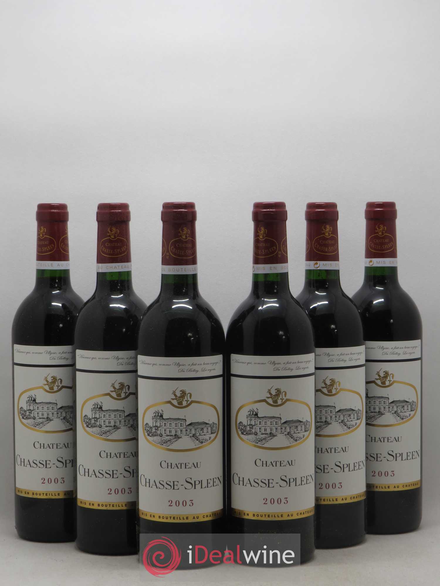 Château Chasse Spleen Cru Bourgeois 2003 - Lot de 6 bouteilles - 0