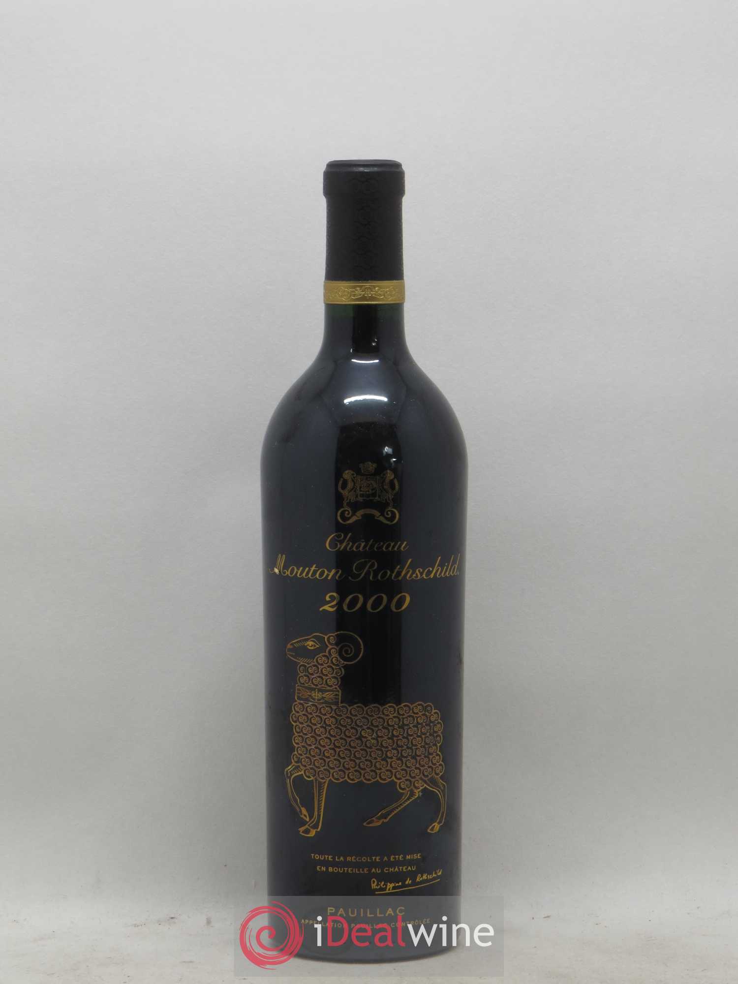 Château Mouton Rothschild 1er Grand Cru Classé 2000 - Lot de 1 bouteille - 0