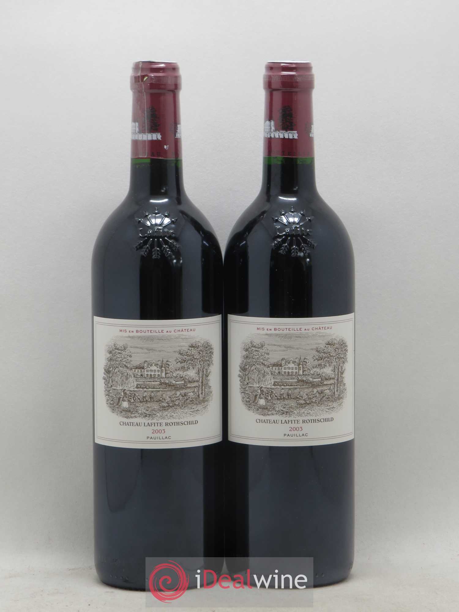 Château Lafite Rothschild 1er Grand Cru Classé 2003 - Lot de 2 bouteilles - 0