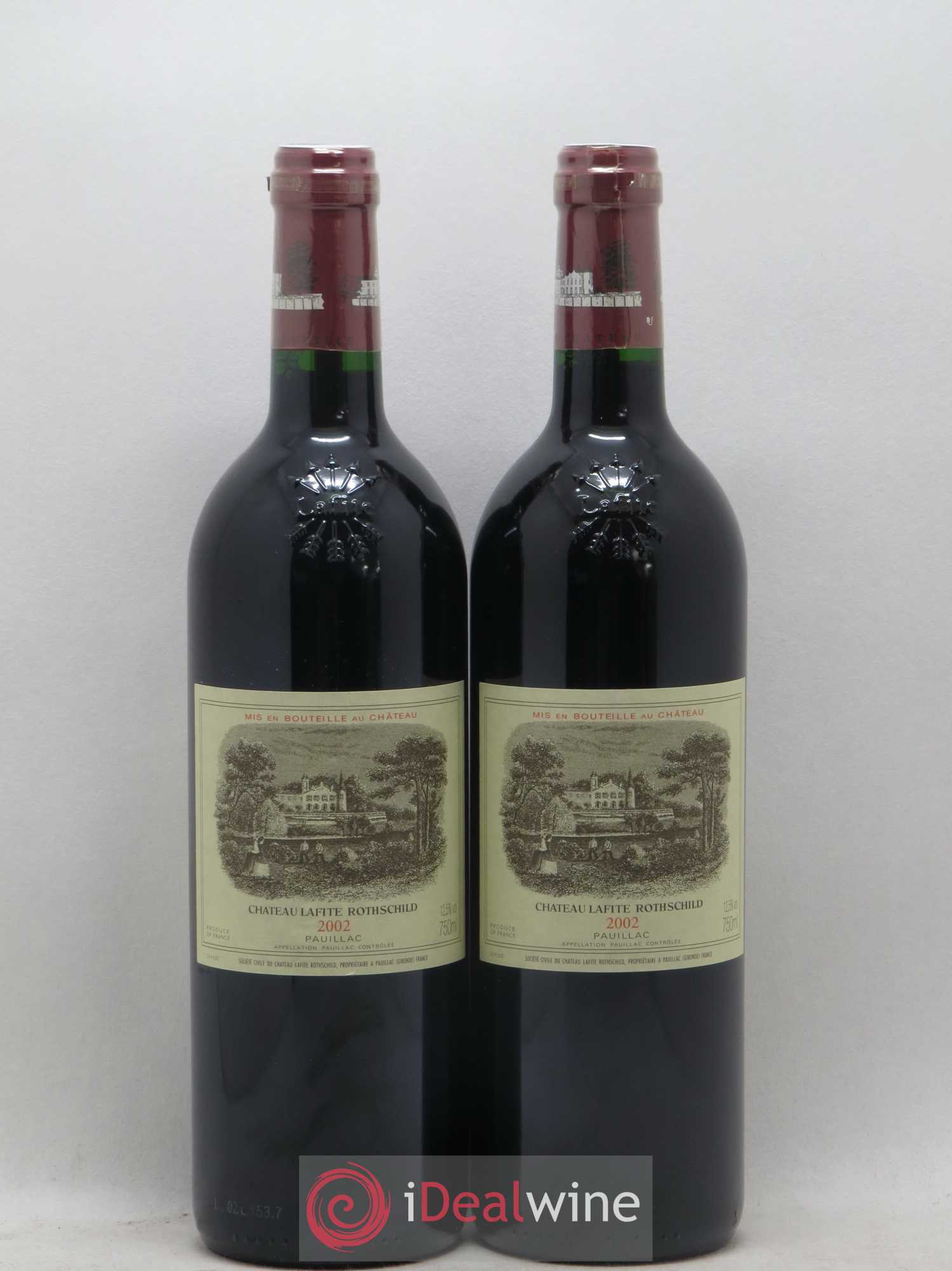 Château Lafite Rothschild 1er Grand Cru Classé 2002 - Lot de 2 bouteilles - 0