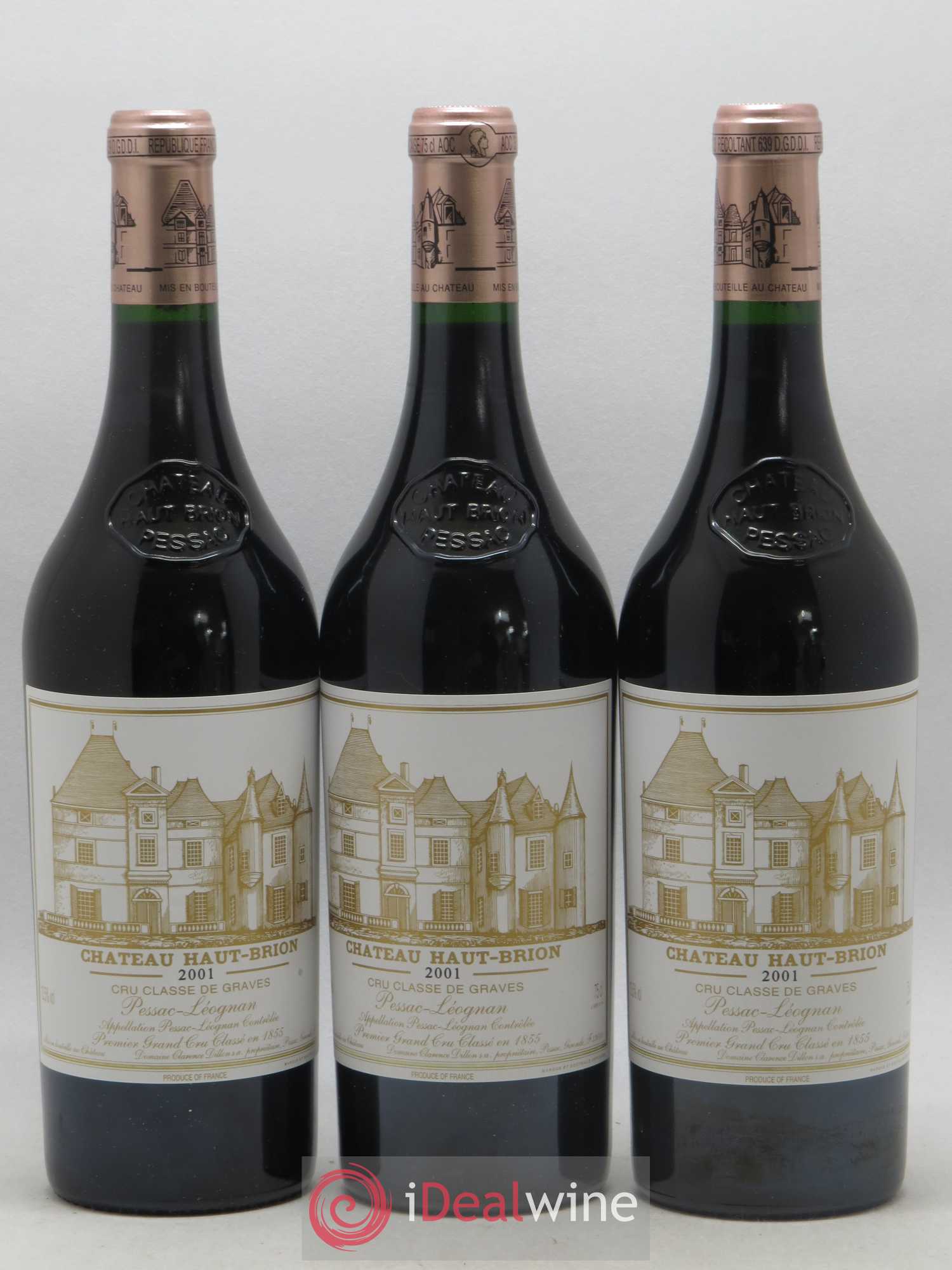 Château Haut Brion 1er Grand Cru Classé 2001 - Lot de 6 bouteilles - 1