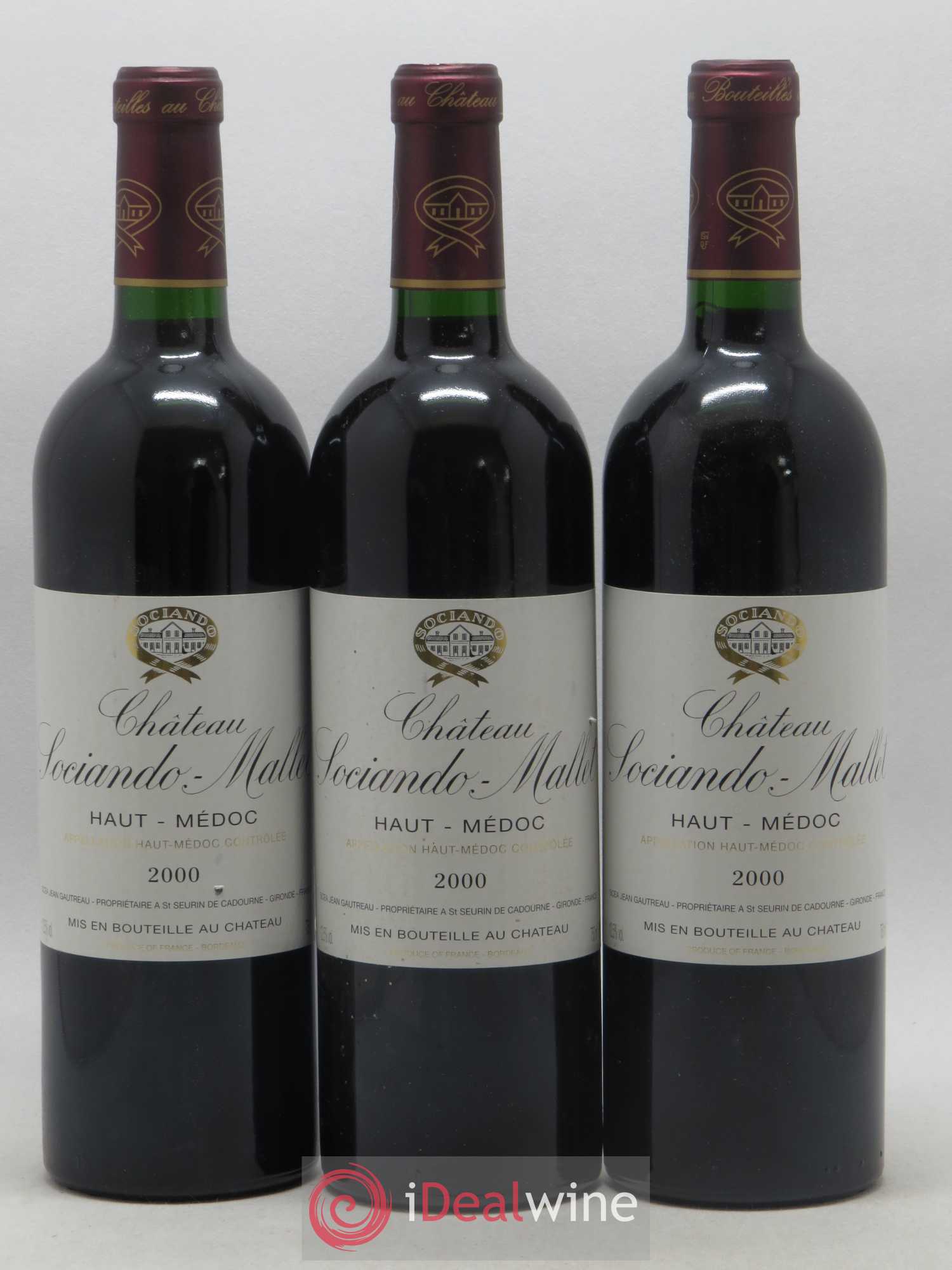 Château Sociando Mallet 2000 - Lot de 6 bouteilles - 2