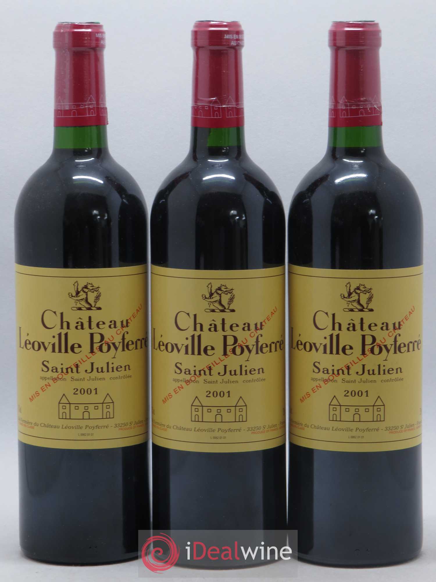 Château Léoville Poyferré 2ème Grand Cru Classé 2001 - Lot de 6 bouteilles - 1