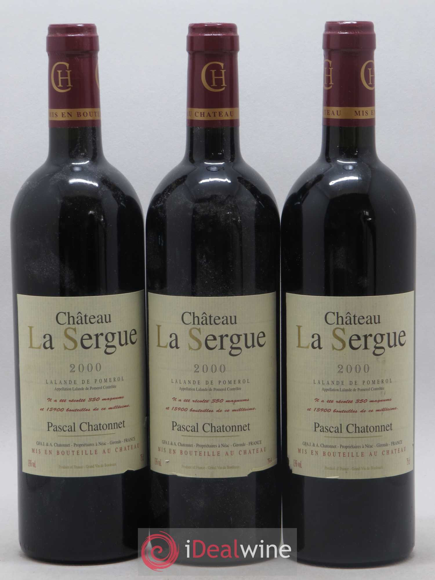 Lalande-de-Pomerol La Sergue 2000 - Lot de 6 bouteilles - 2