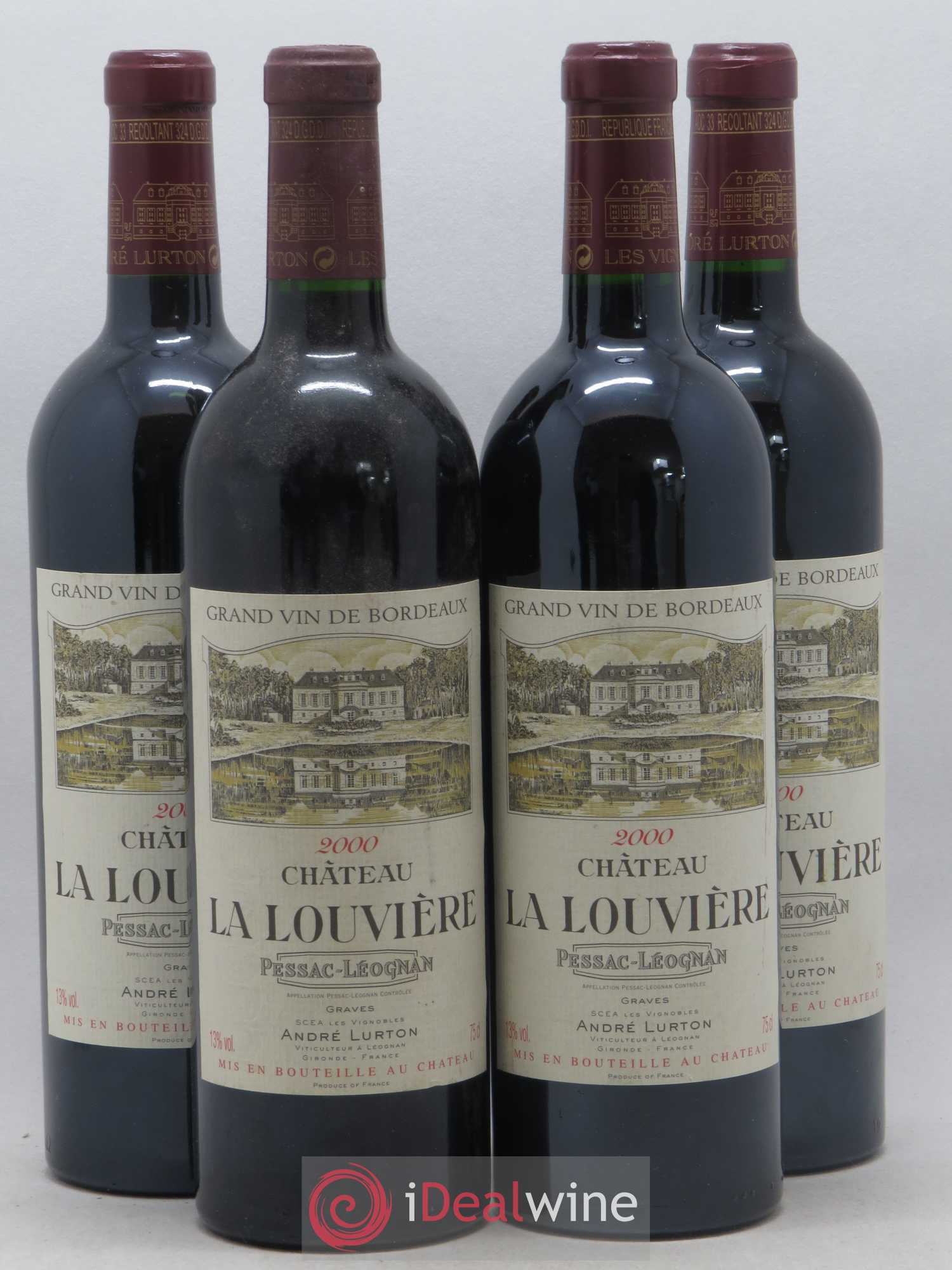 Château la Louvière 2000 - Lot de 4 bouteilles - 0