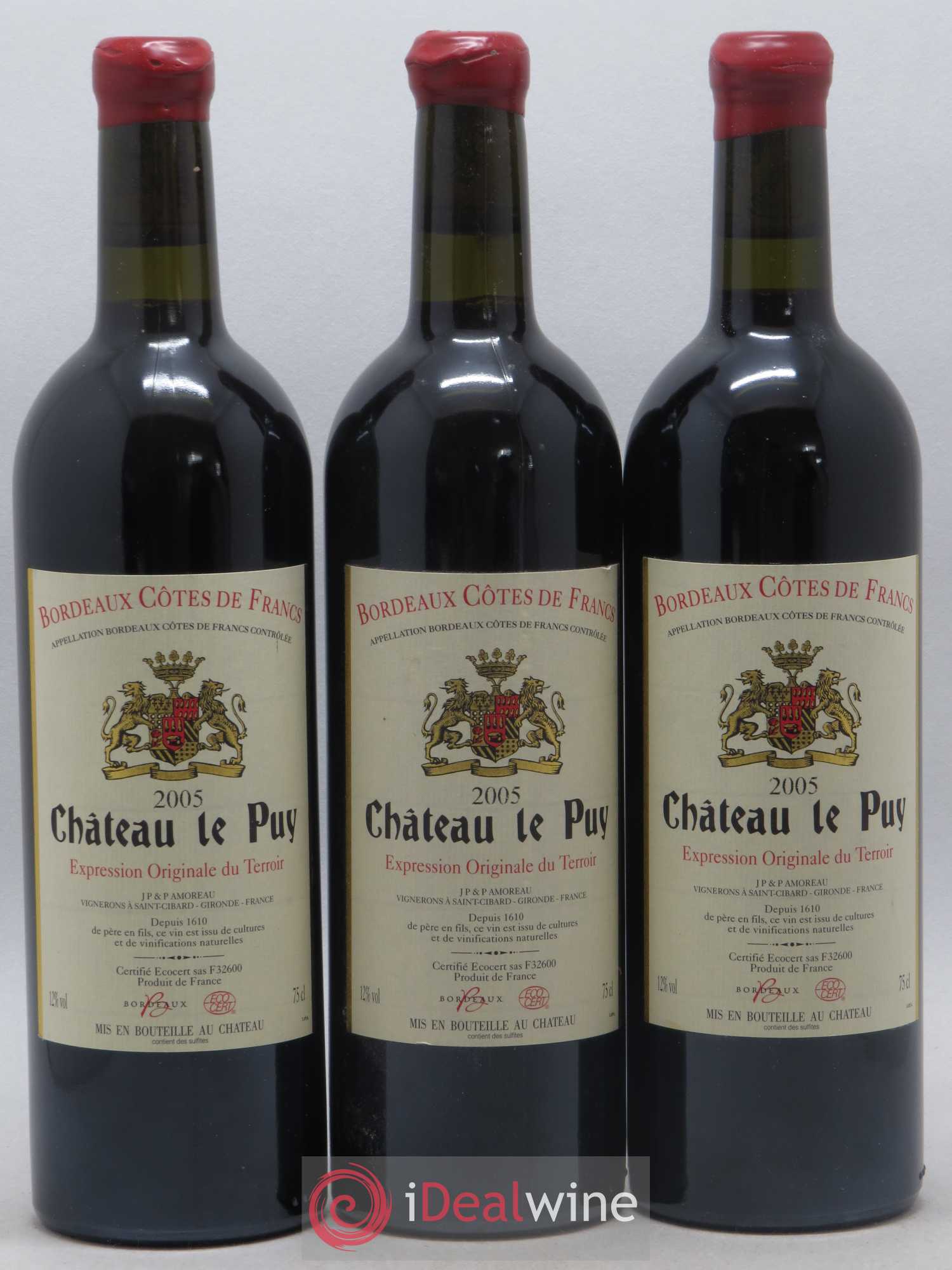 Château Le Puy 2005 - Lot de 3 bouteilles - 0