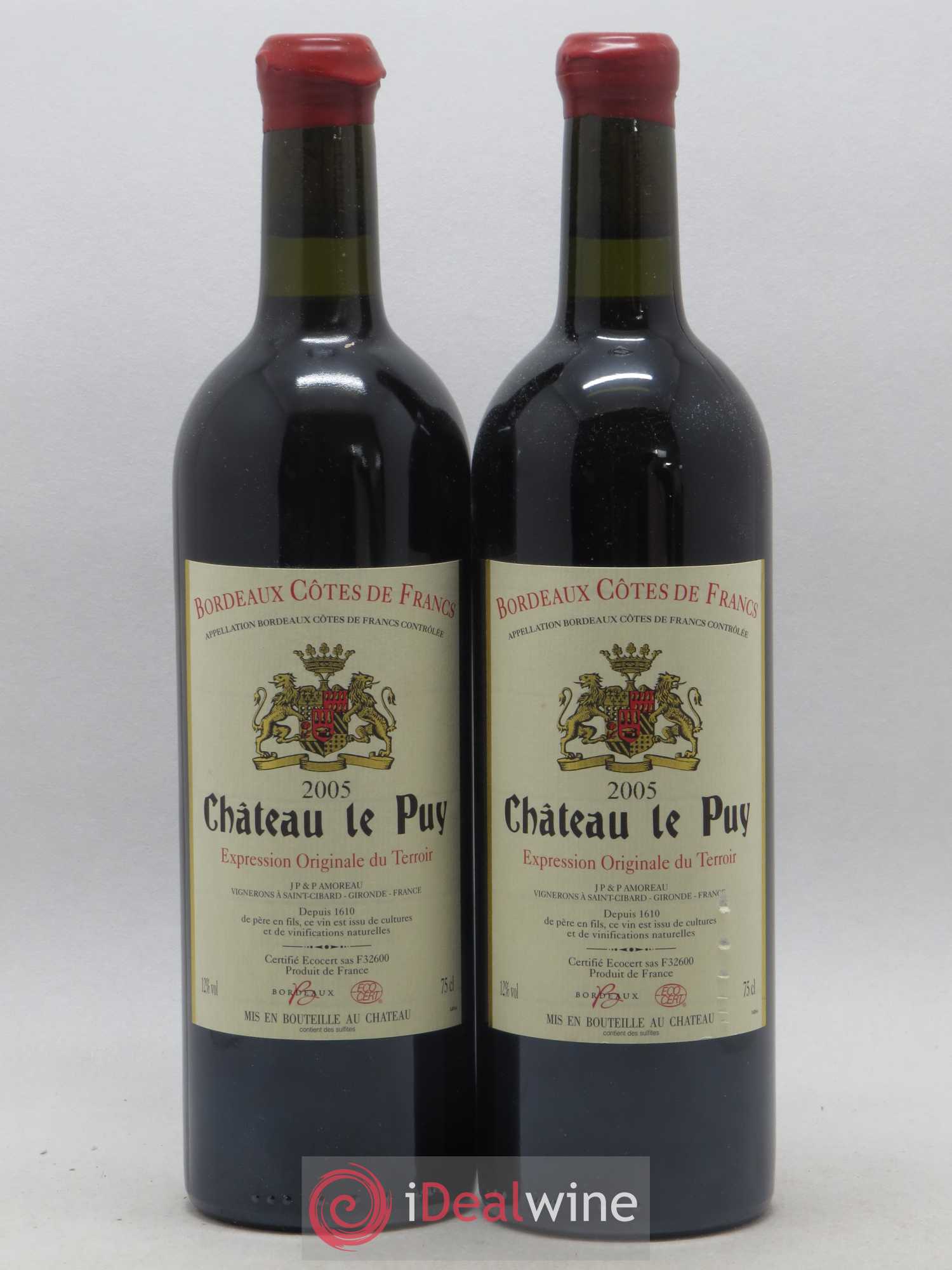 Château Le Puy 2005 - Lot de 2 bouteilles - 0