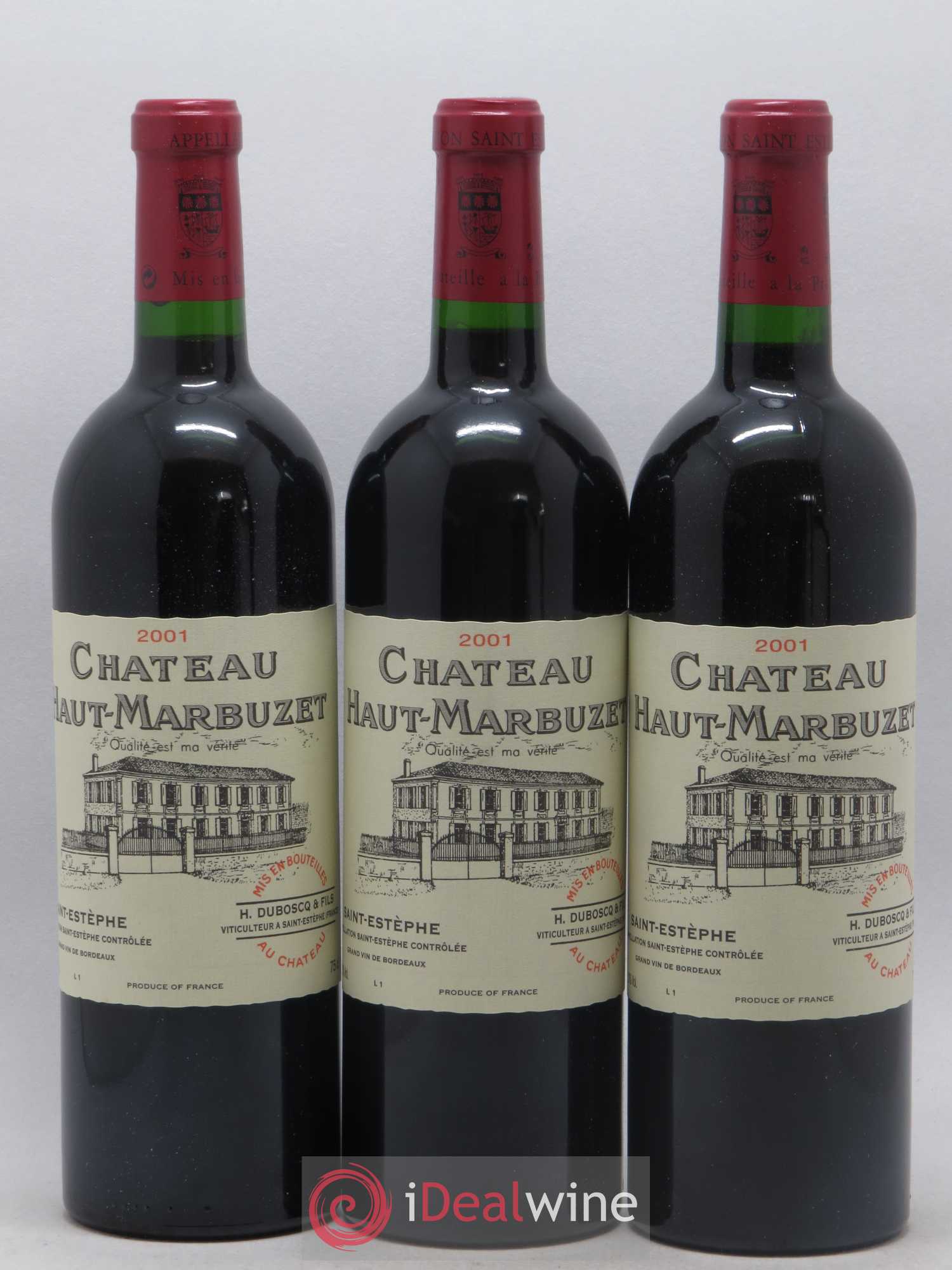 Château Haut Marbuzet 2001 - Lot de 12 bouteilles - 1