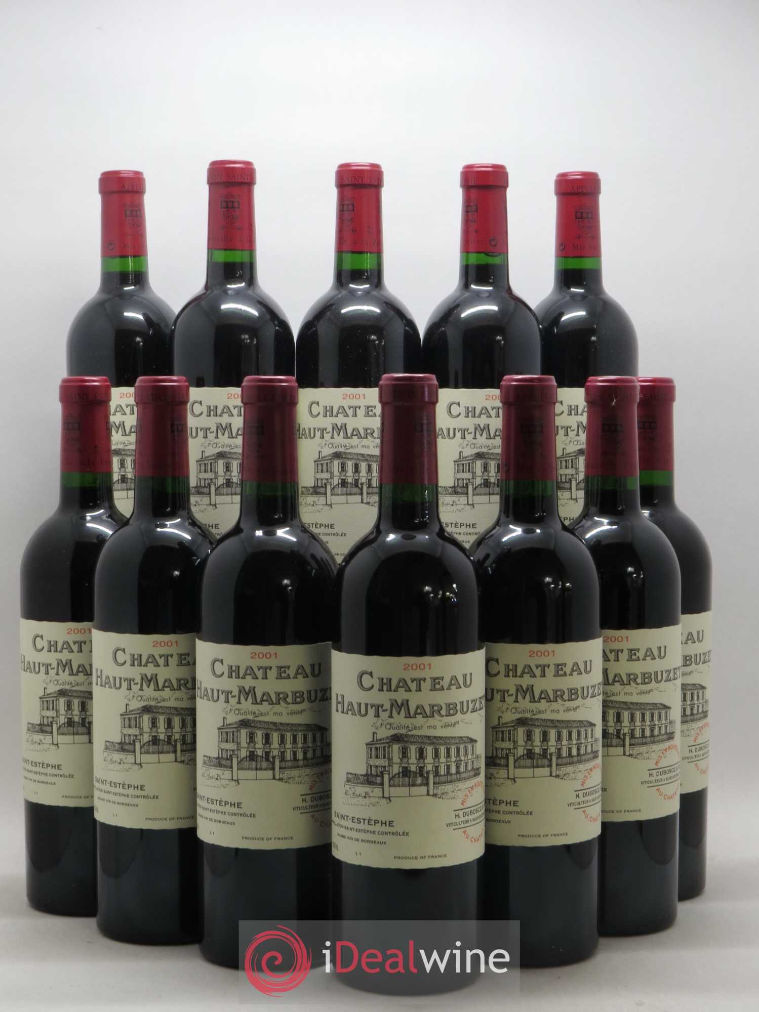 Château Haut Marbuzet 2001 - Lot de 12 bouteilles - 0