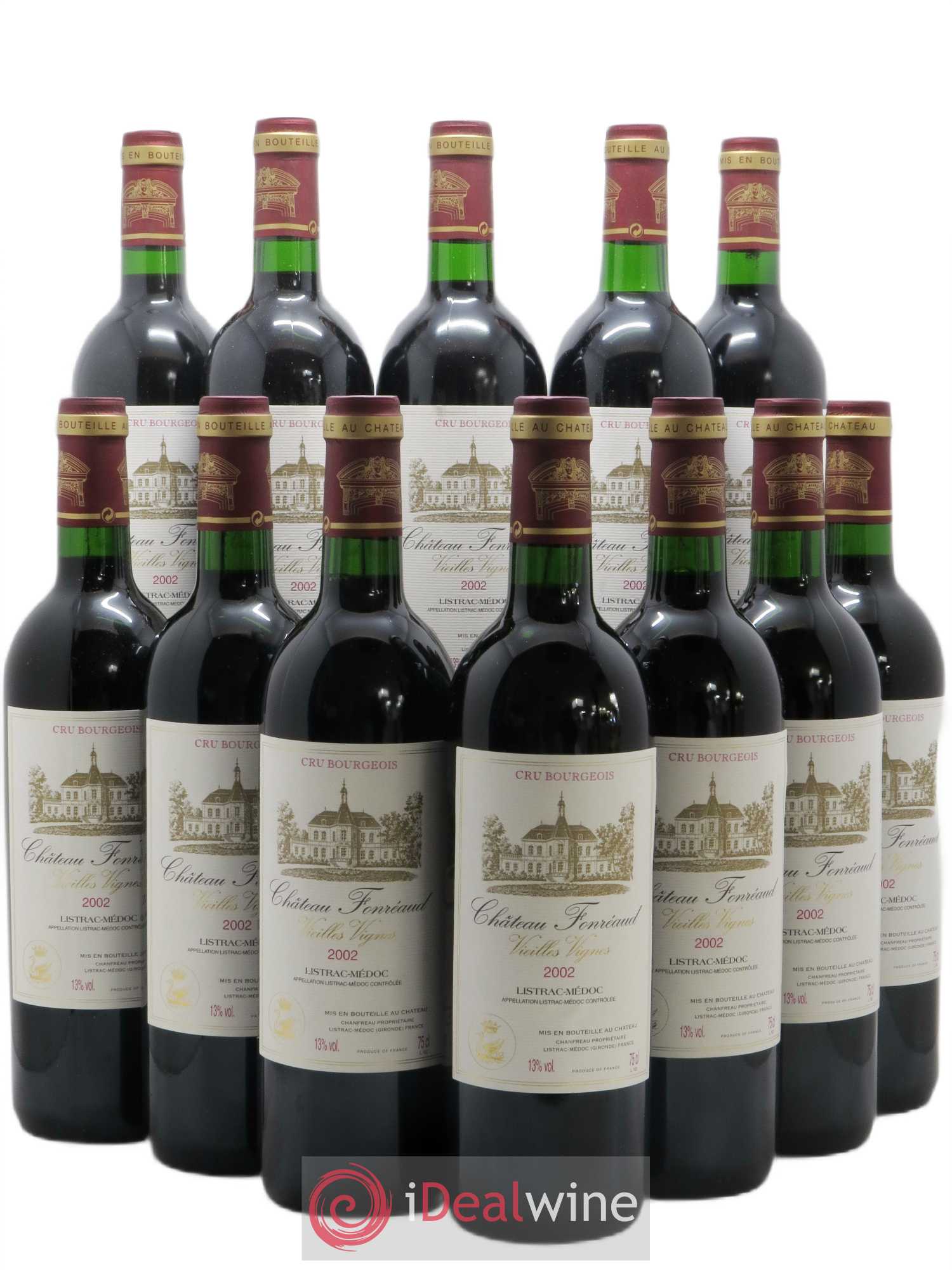 Château Fonréaud Cru Bourgeois vieilles vignes (sans prix de réserve) 2002 - Posten von 12 Flaschen - 0