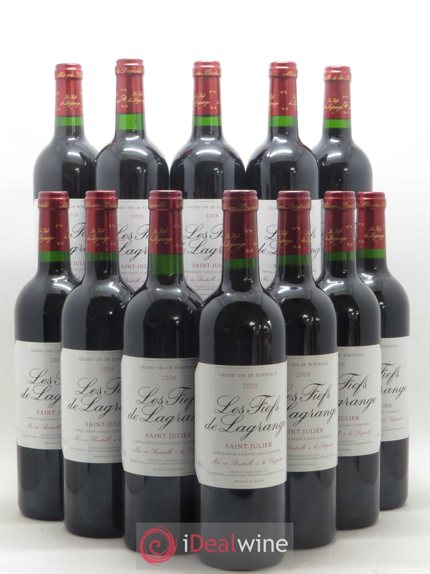 Les Fiefs de Lagrange Second Vin 2008 - Lot de 12 bouteilles - 0