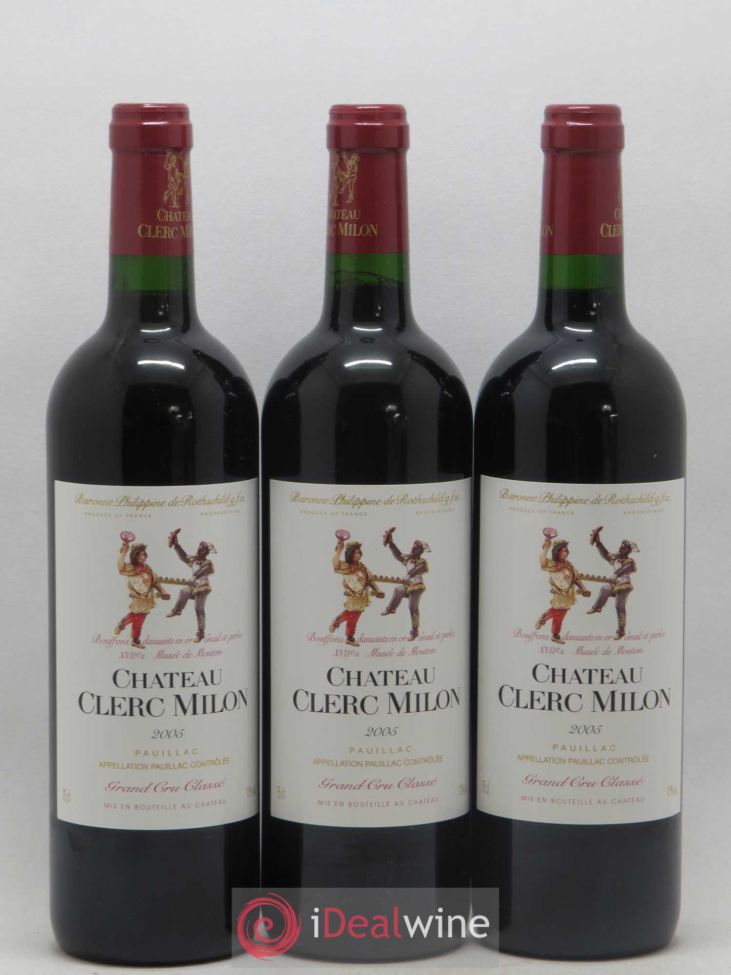 Château Clerc Milon 5ème Grand Cru Classé 2005 - Lot de 6 bouteilles - 1