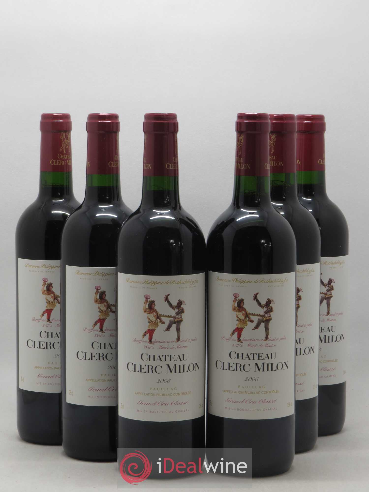 Château Clerc Milon 5ème Grand Cru Classé 2005 - Lot de 6 bouteilles - 0