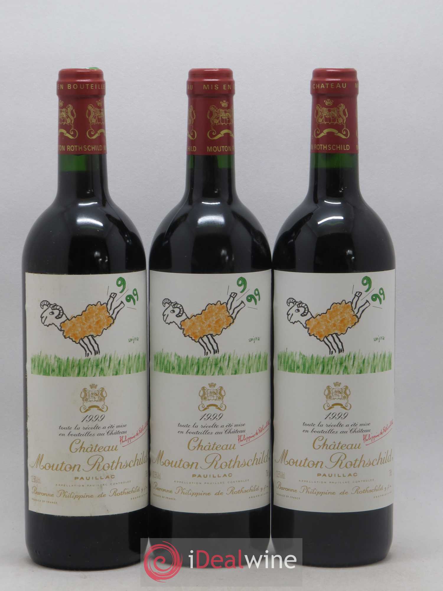Château Mouton Rothschild 1er Grand Cru Classé 1999 - Lot de 6 bouteilles - 1