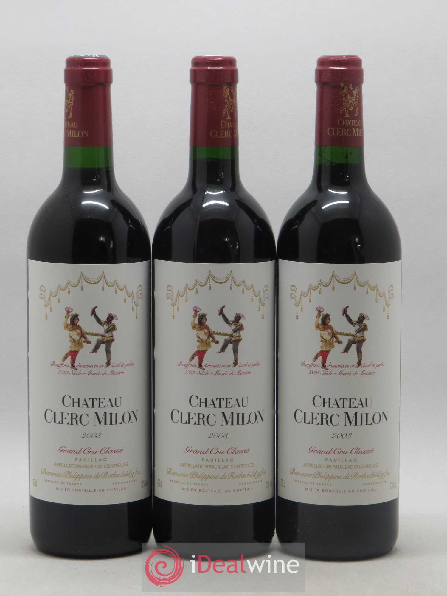 Château Clerc Milon 5ème Grand Cru Classé 2003 - Lot de 6 bouteilles - 2