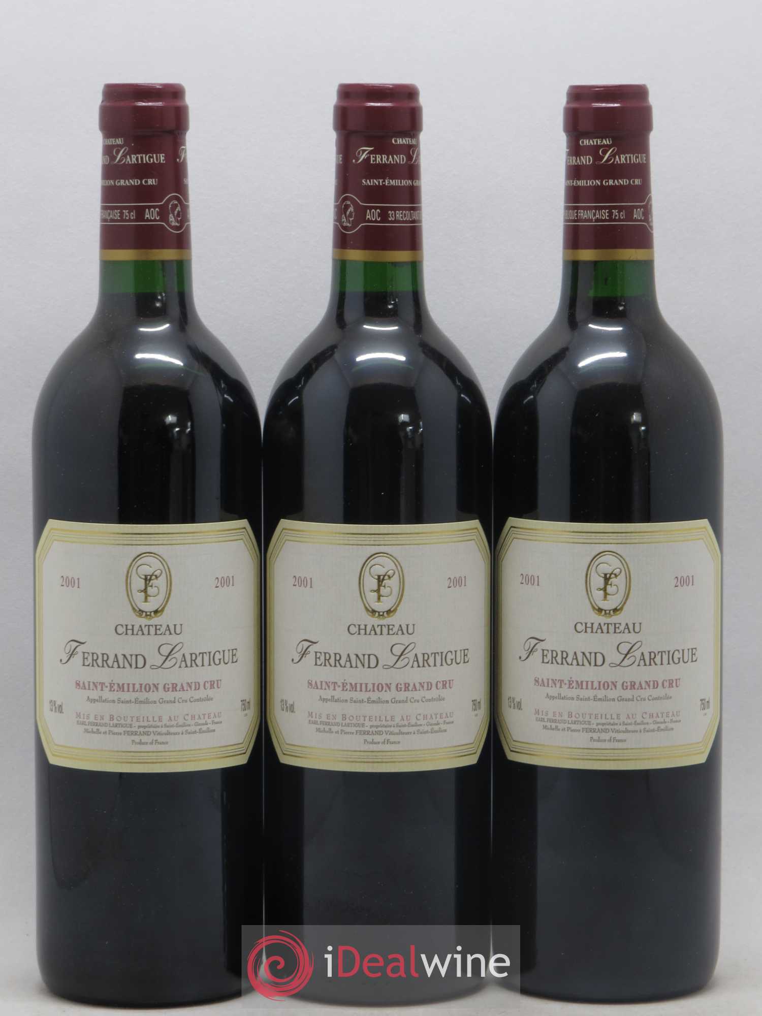 Château Ferrand Lartigue 2001 - Lot de 12 bouteilles - 1