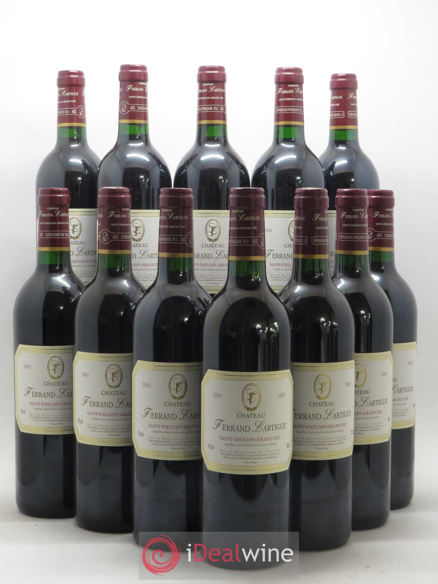 Château Ferrand Lartigue 2001 - Lot de 12 bouteilles - 0