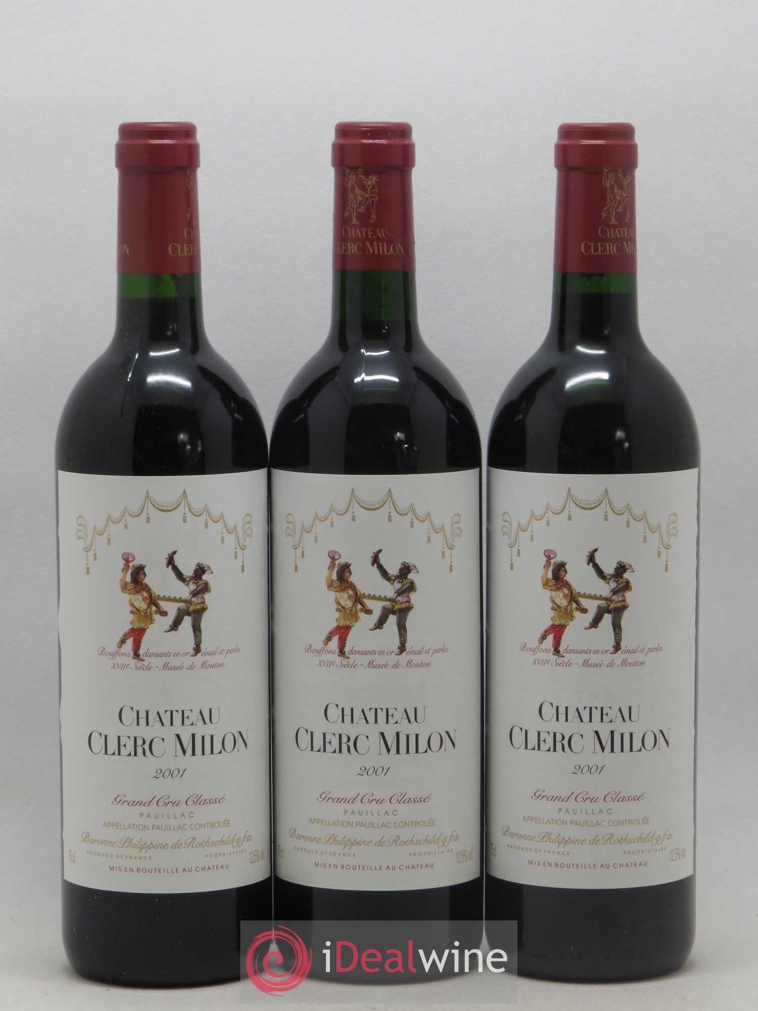 Château Clerc Milon 5ème Grand Cru Classé 2001 - Lot de 6 bouteilles - 1