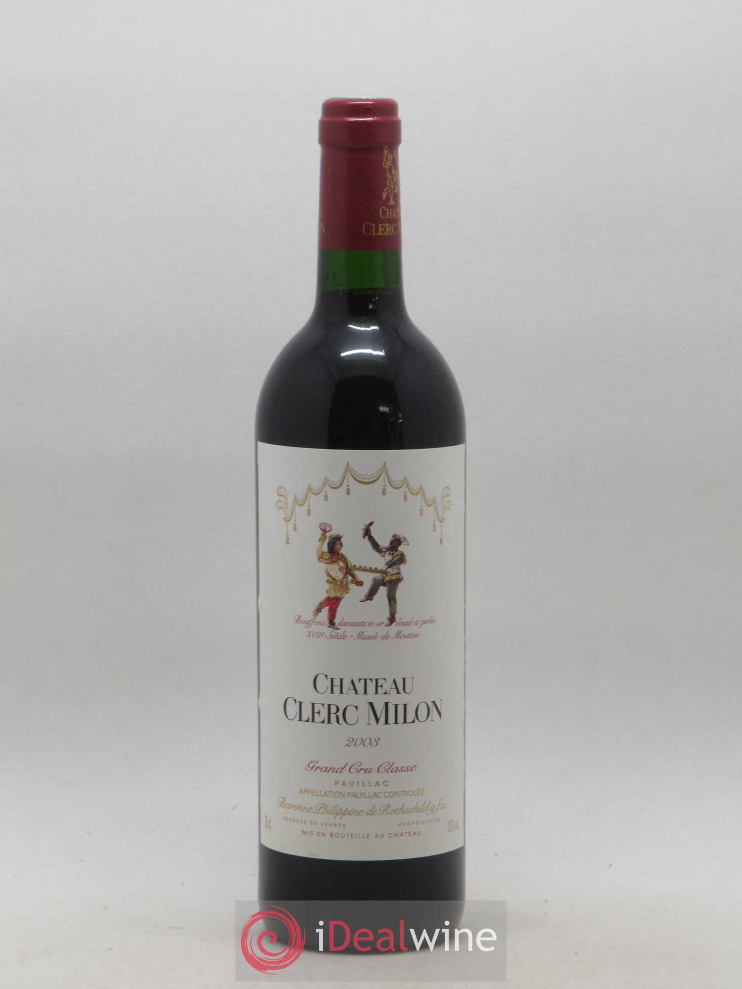 Château Clerc Milon 5ème Grand Cru Classé 2003 - Lot de 1 bouteille - 0