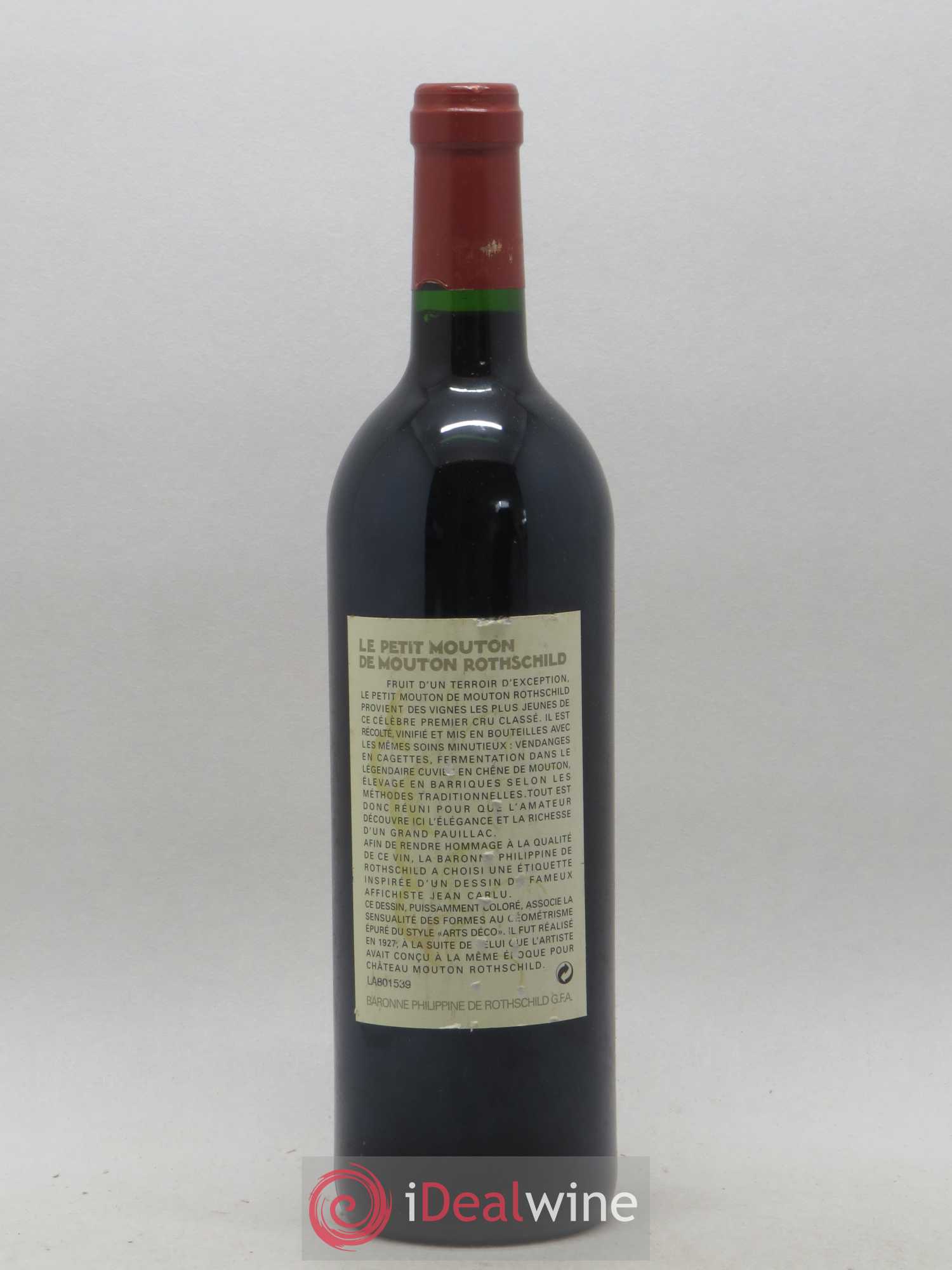 Petit Mouton Second Vin 1996 - Lot de 1 bouteille - 1