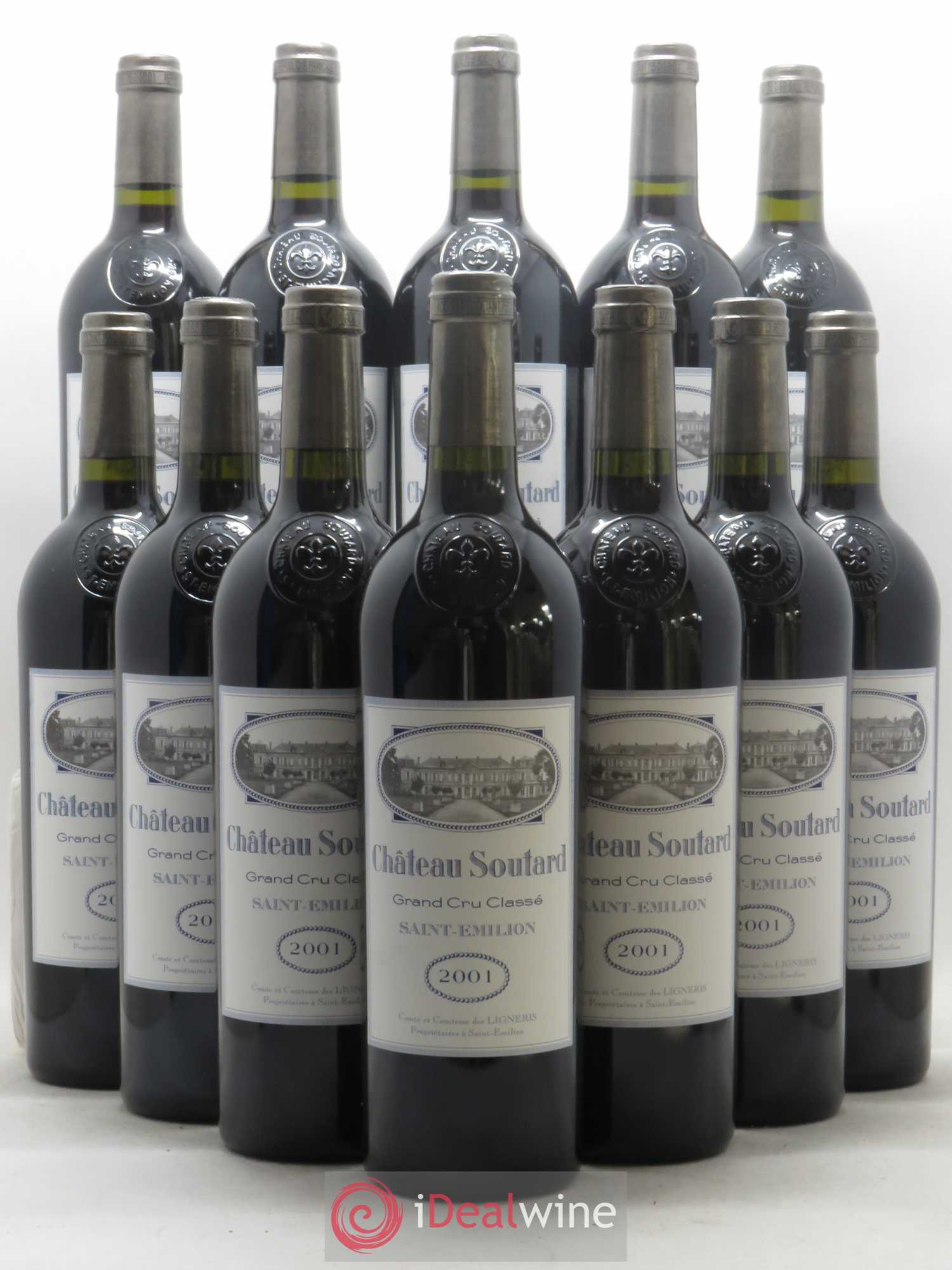 Château Soutard Grand Cru Classé 2001 - Lot de 12 bouteilles - 0