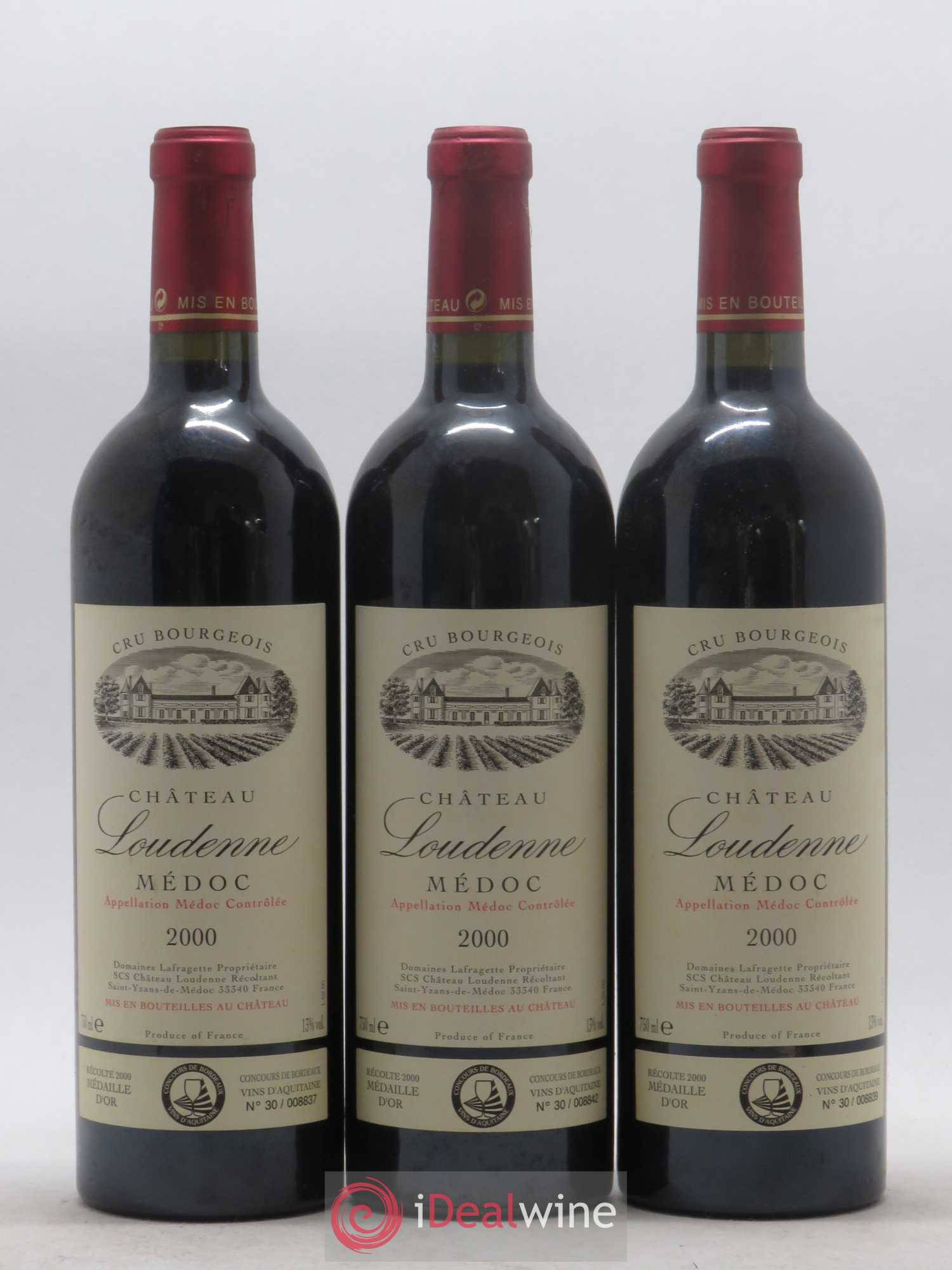 Château Loudenne Cru Bourgeois 2000 - Lot de 12 bouteilles - 1