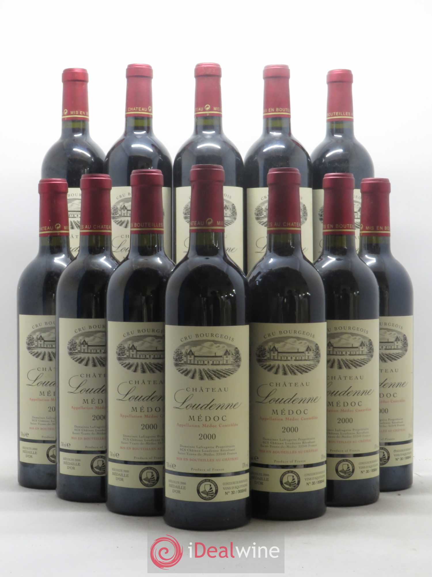 Château Loudenne Cru Bourgeois 2000 - Lot de 12 bouteilles - 0