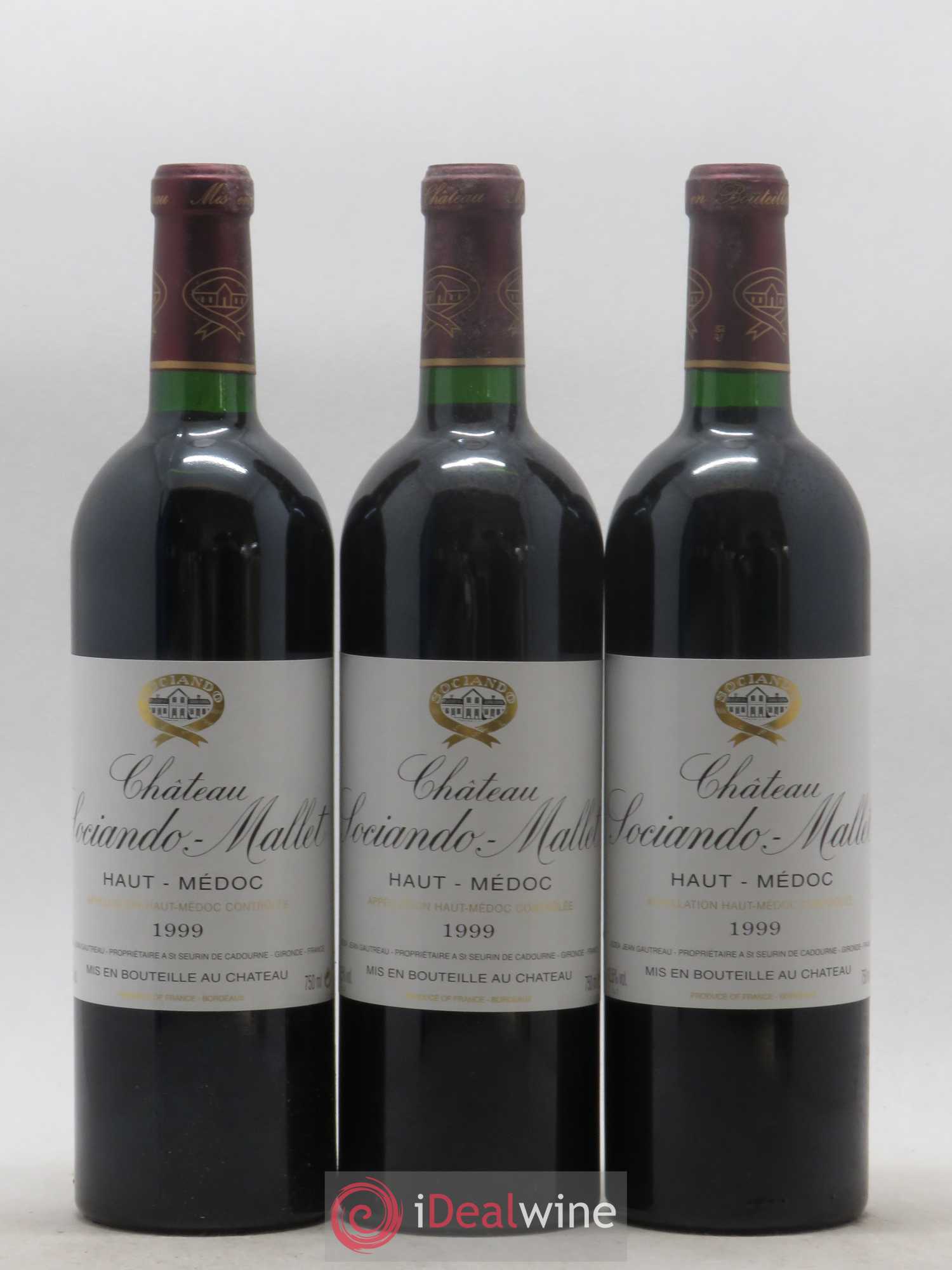 Château Sociando Mallet 1999 - Lot de 12 bouteilles - 1