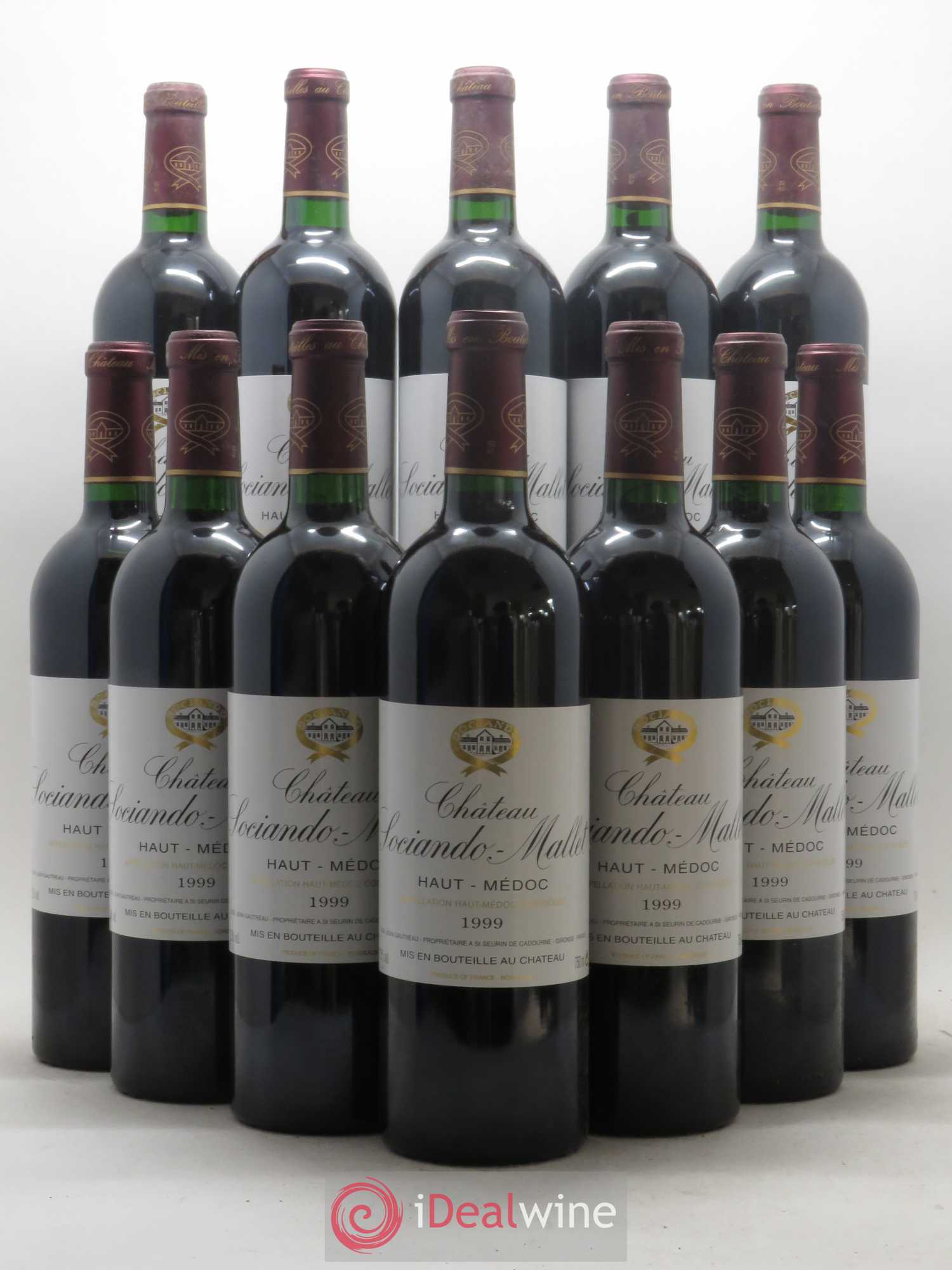 Château Sociando Mallet 1999 - Lot de 12 bouteilles - 0