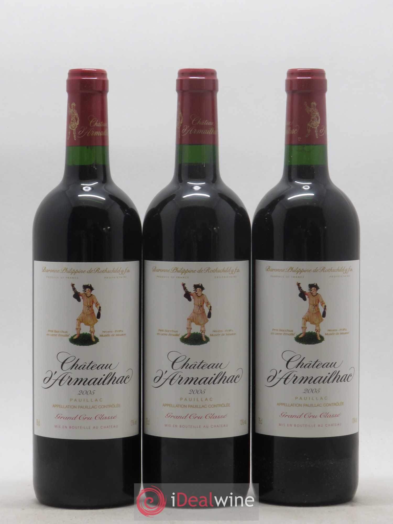 Château d' Armailhac - Mouton Baron(ne) Philippe 5ème Grand Cru Classé 2005 - Lot de 12 bouteilles - 2