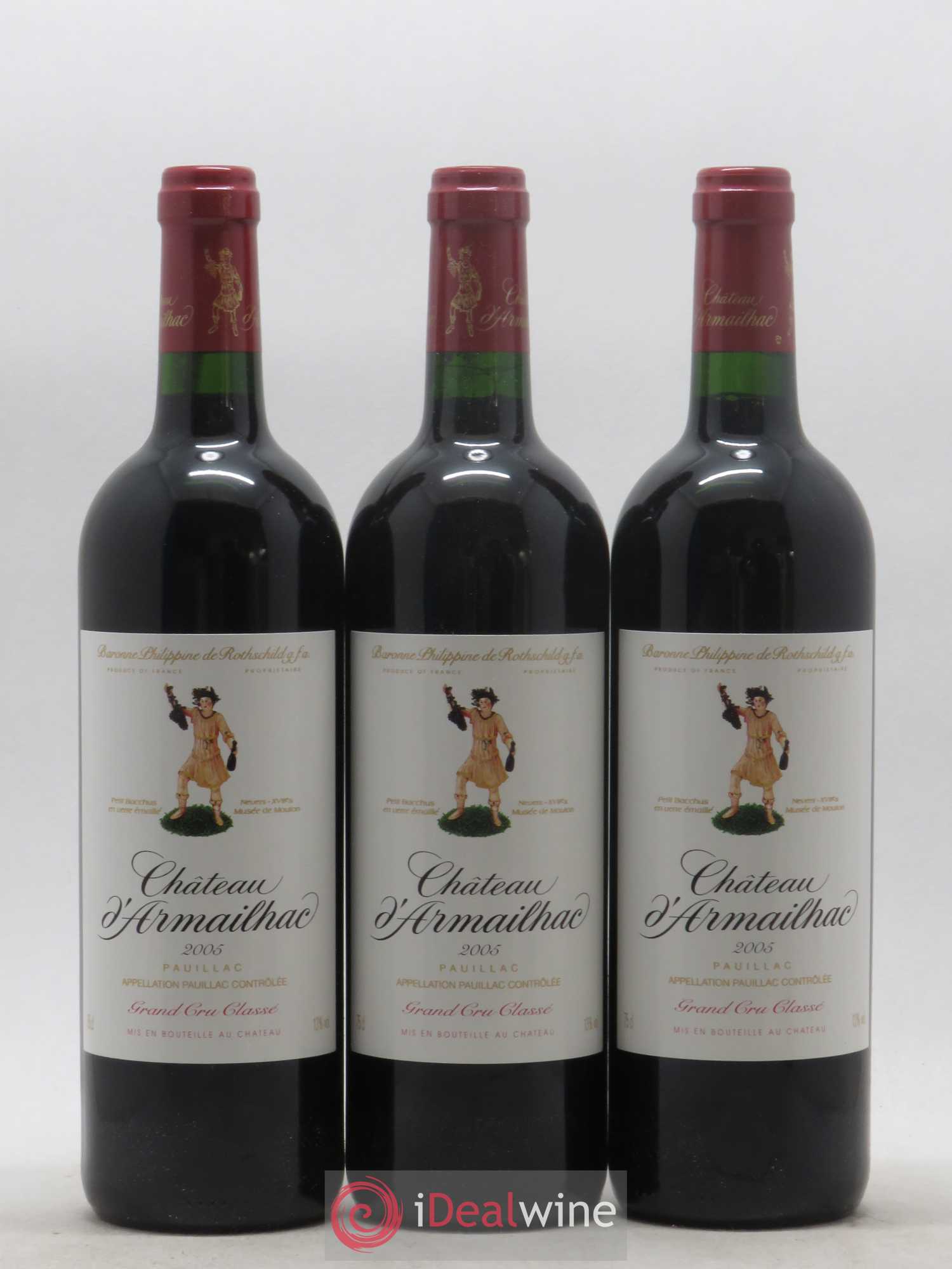 Château d' Armailhac - Mouton Baron(ne) Philippe 5ème Grand Cru Classé 2005 - Lot de 12 bouteilles - 3