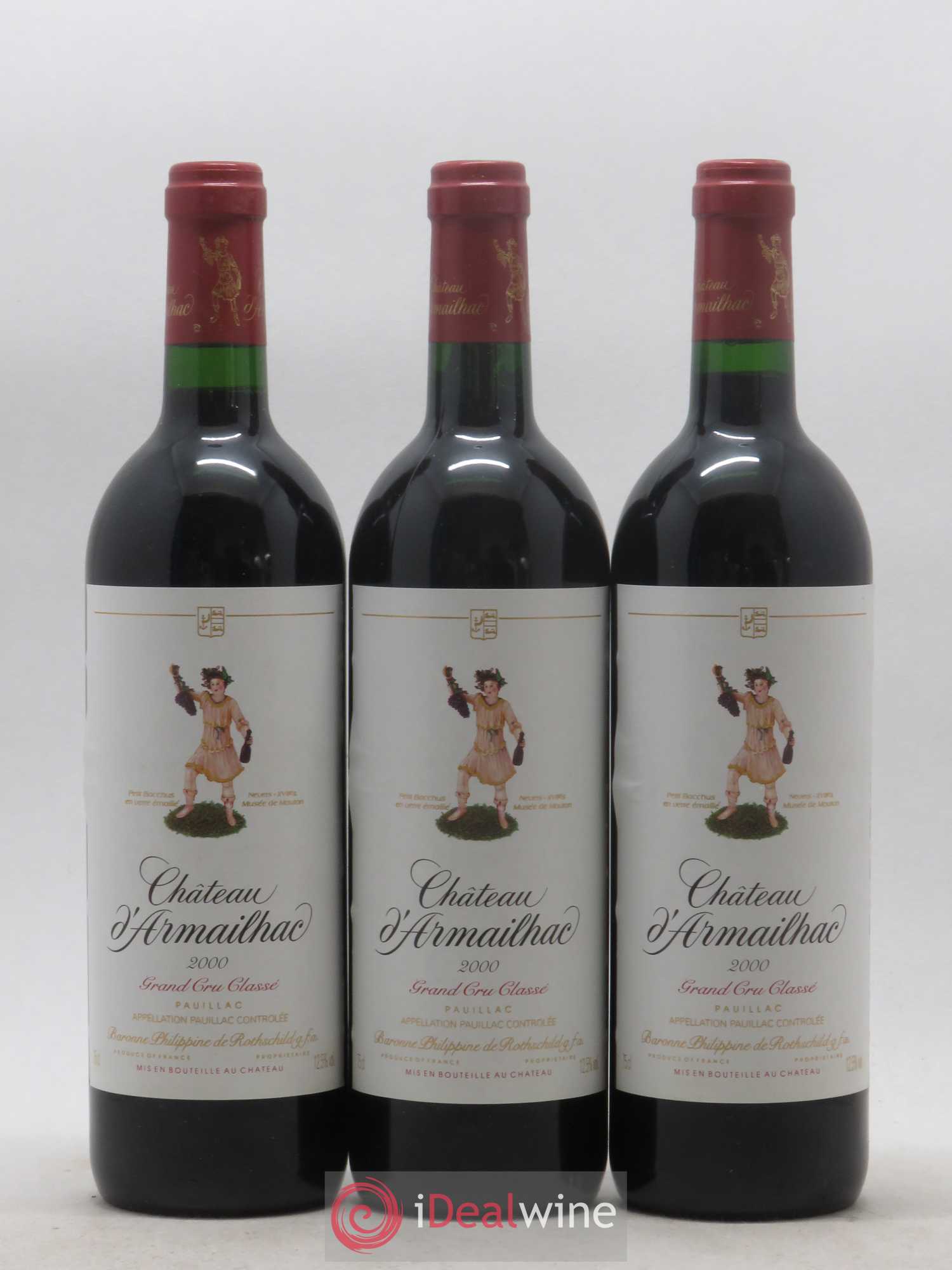 Château d' Armailhac - Mouton Baron(ne) Philippe 5ème Grand Cru Classé 2000 - Lot de 6 bouteilles - 1