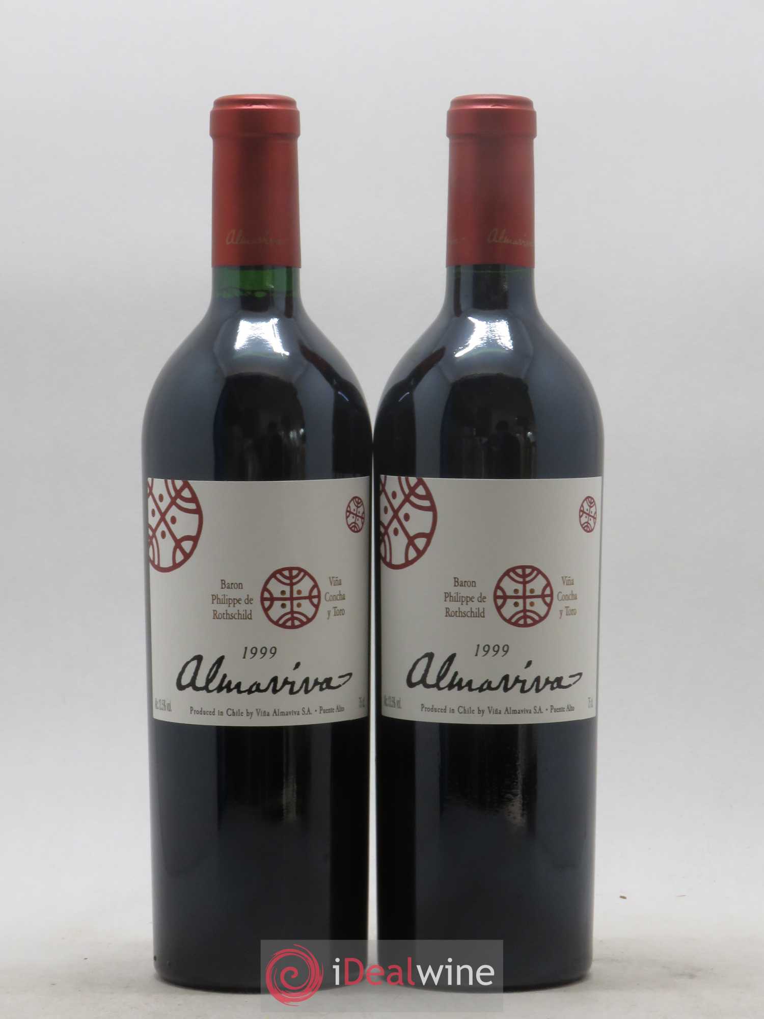 Chili Almaviva Baron P. de Rothschild Concha y Toro 1999 - Lot de 2 bouteilles - 0