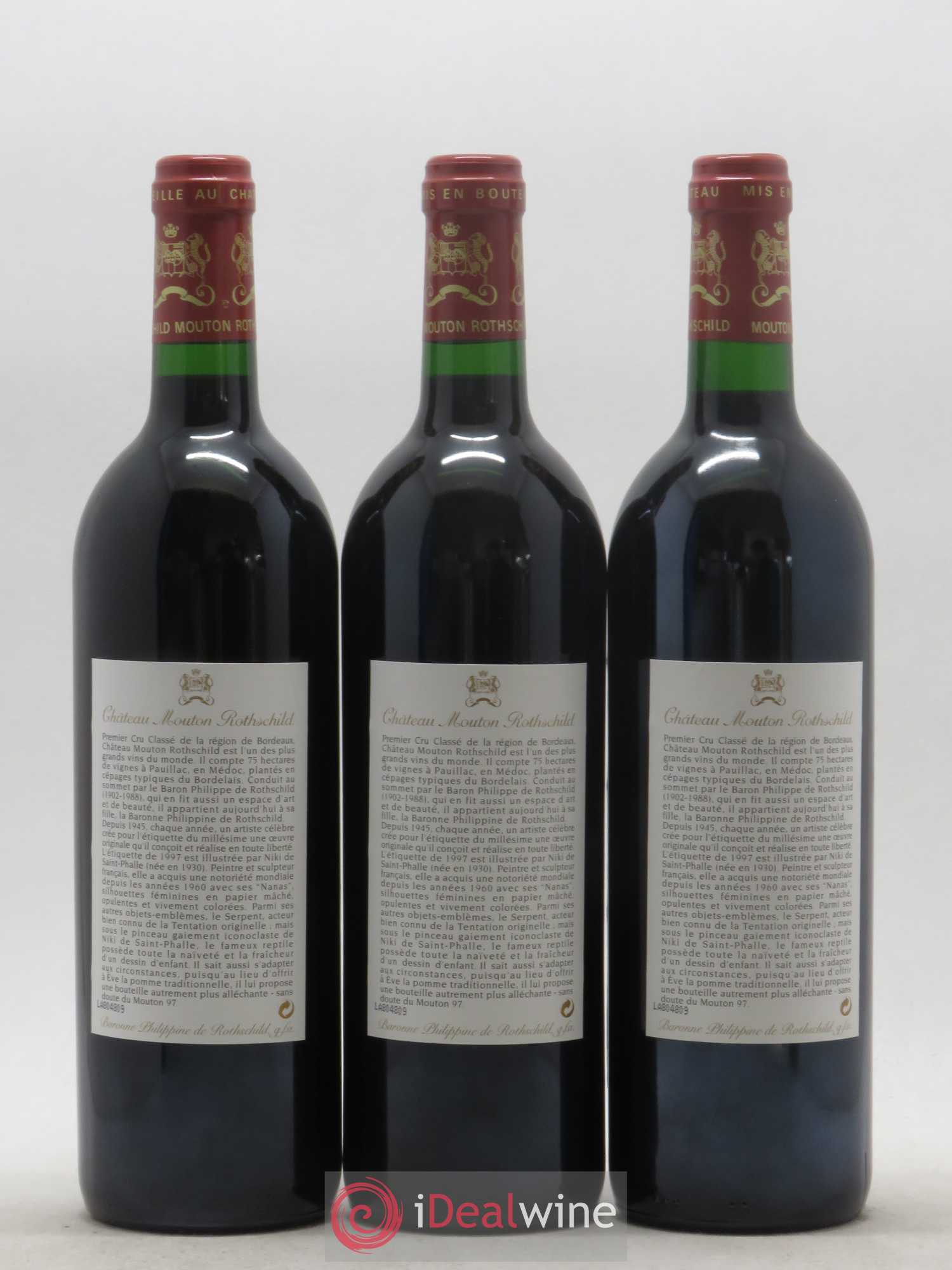 Château Mouton Rothschild 1er Grand Cru Classé 1997 - Lot de 6 bouteilles - 4