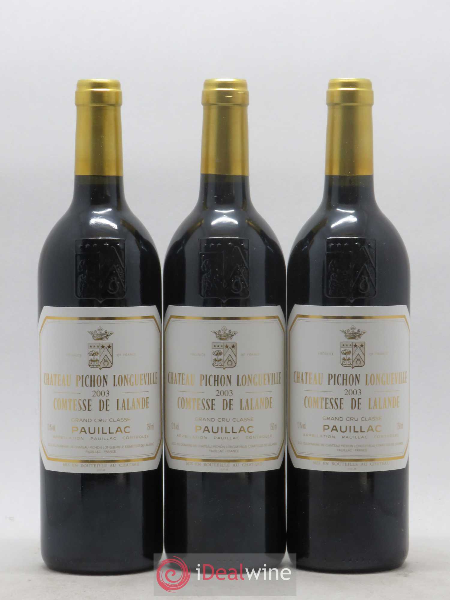 Pichon Longueville Baron 2ème Grand Cru Classé 2003 - Lot de 6 bouteilles - 1
