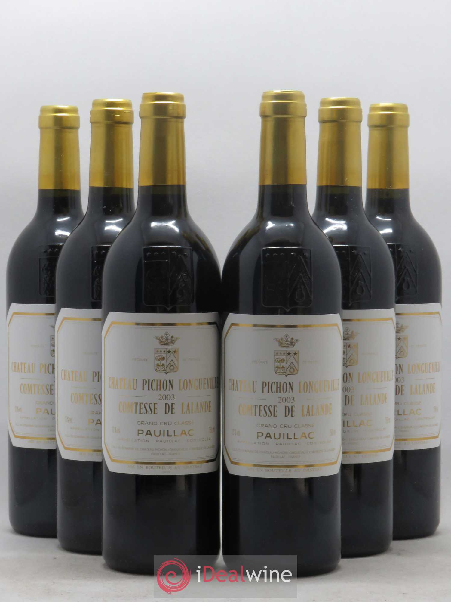 Pichon Longueville Baron 2ème Grand Cru Classé 2003 - Lot de 6 bouteilles - 0
