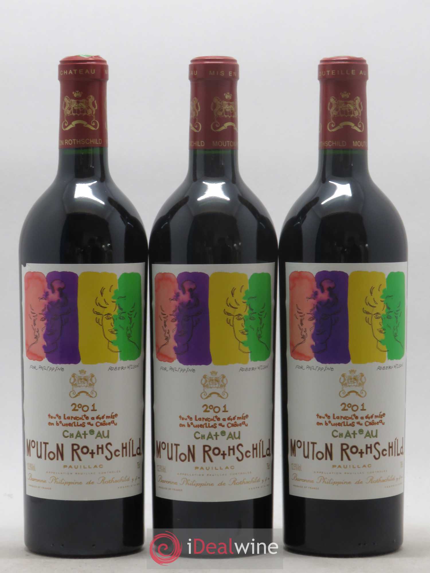 Château Mouton Rothschild 1er Grand Cru Classé 2001 - Lot de 6 bouteilles - 1