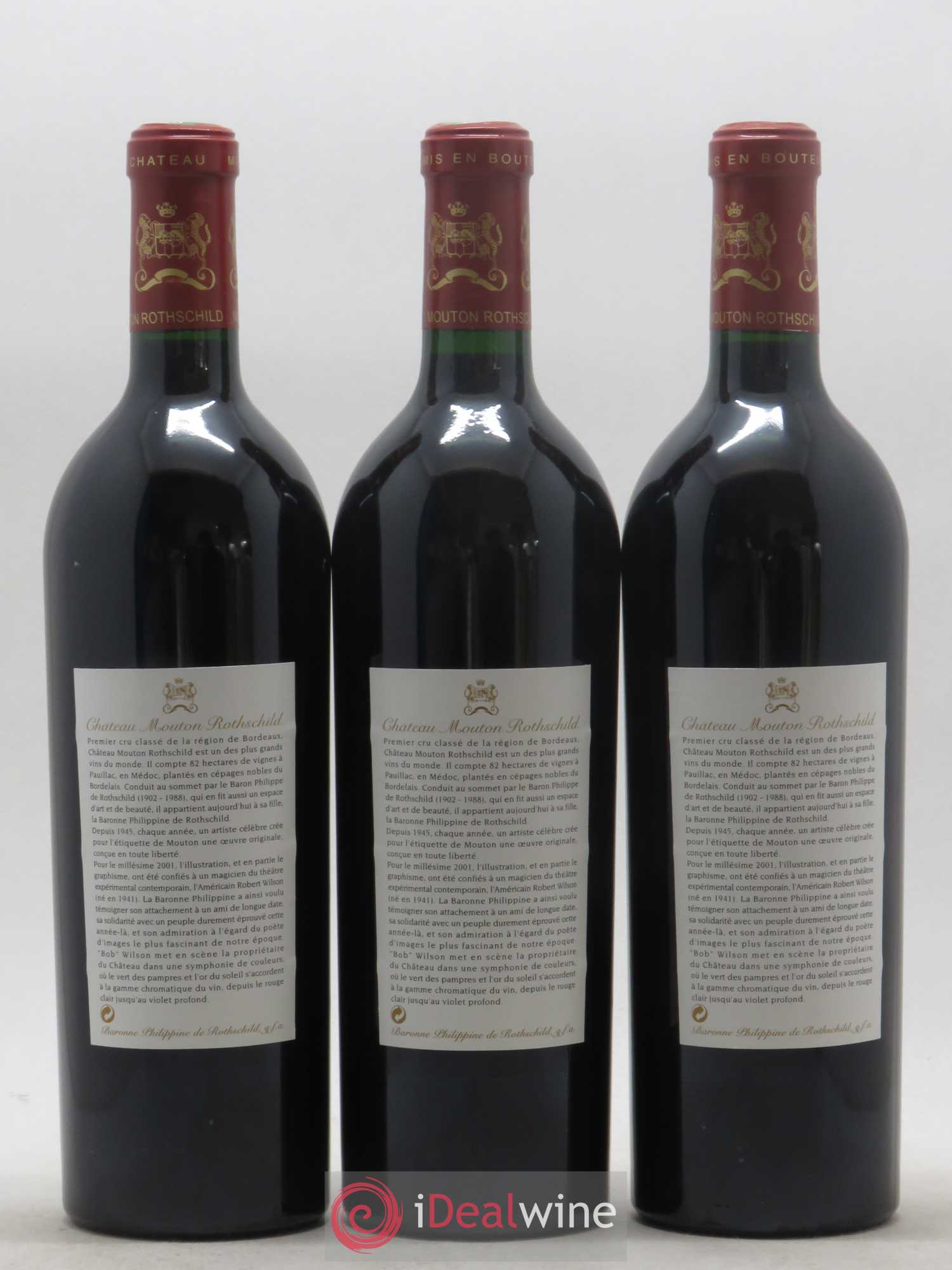 Château Mouton Rothschild 1er Grand Cru Classé 2001 - Lot de 6 bouteilles - 4