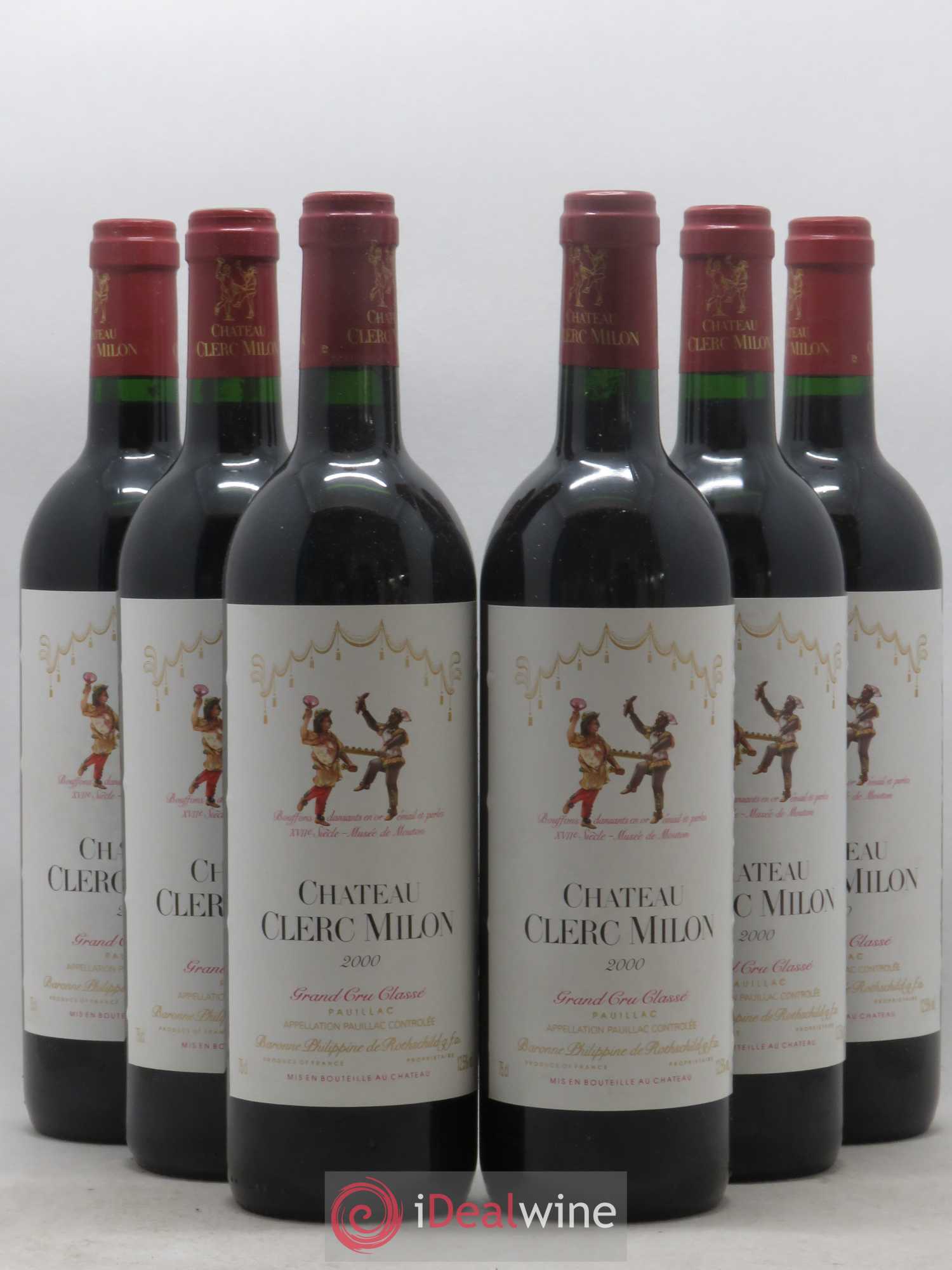 Château Clerc Milon 5ème Grand Cru Classé 2000 - Lot de 6 bouteilles - 0