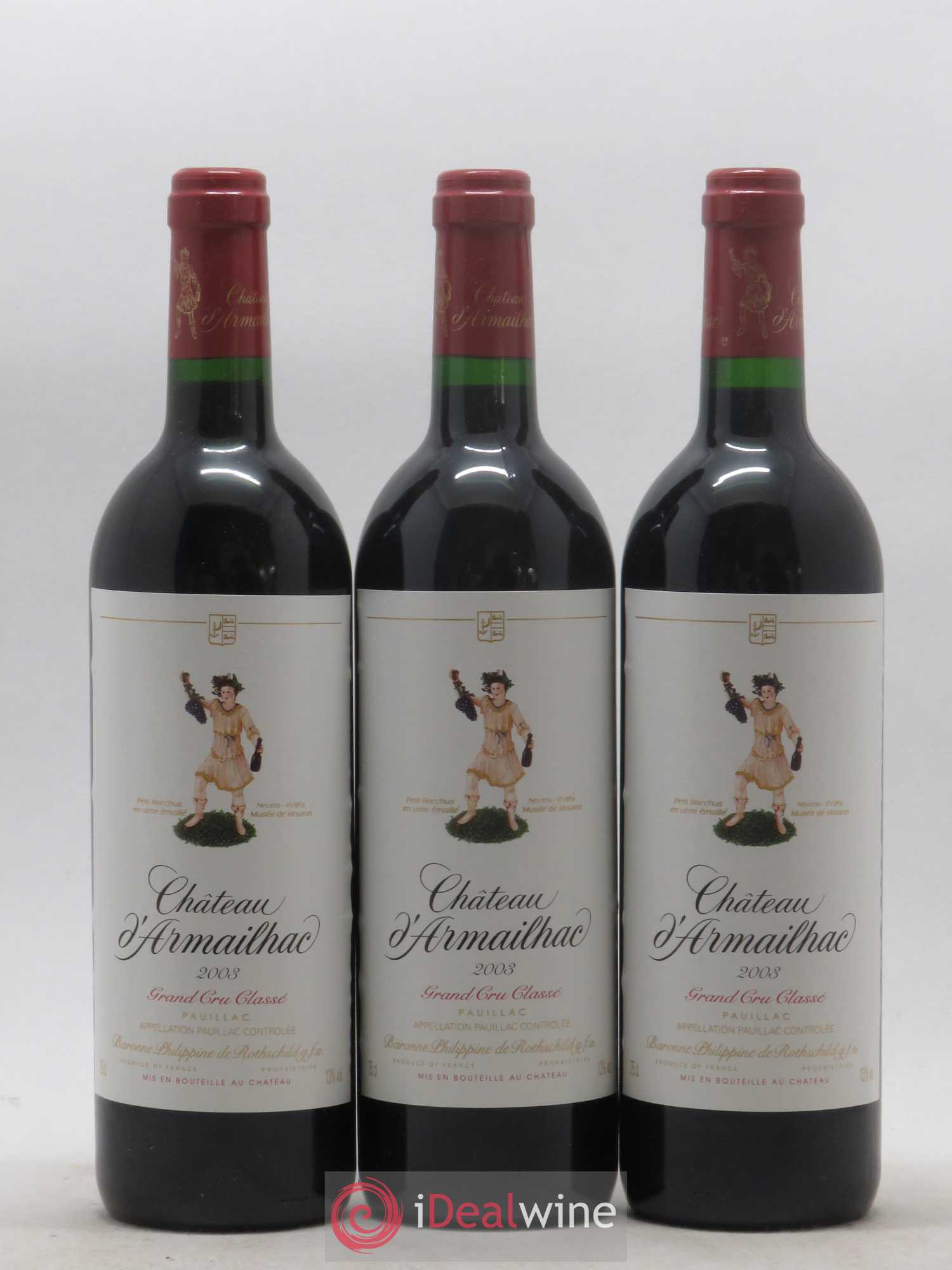 Château d' Armailhac - Mouton Baron(ne) Philippe 5ème Grand Cru Classé 2003 - Lot de 6 bouteilles - 2