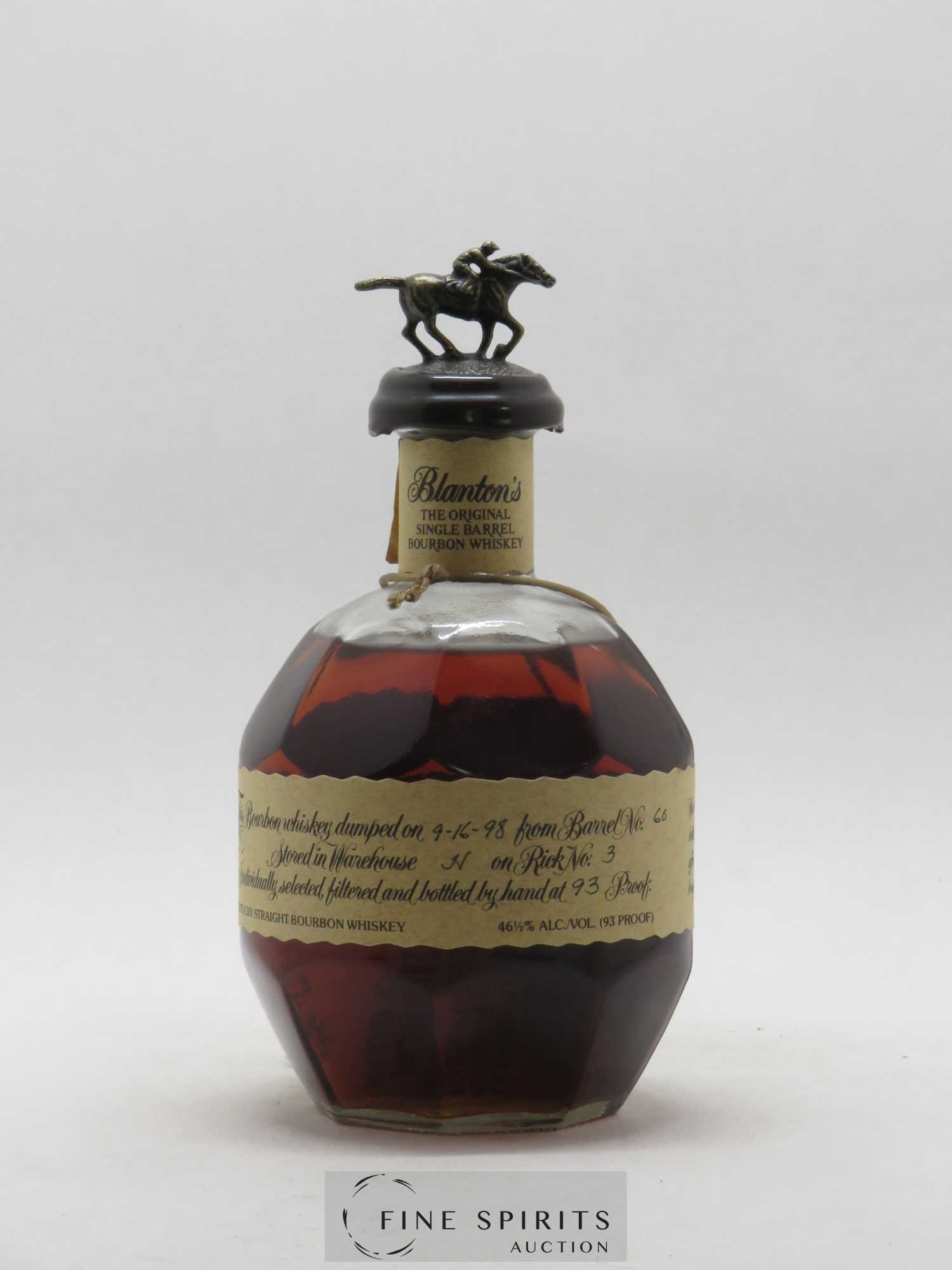 Blanton's Of. The Original Single Barrel n°68 - bottled 1998 N°101 - Posten von 1 Flasche - 1