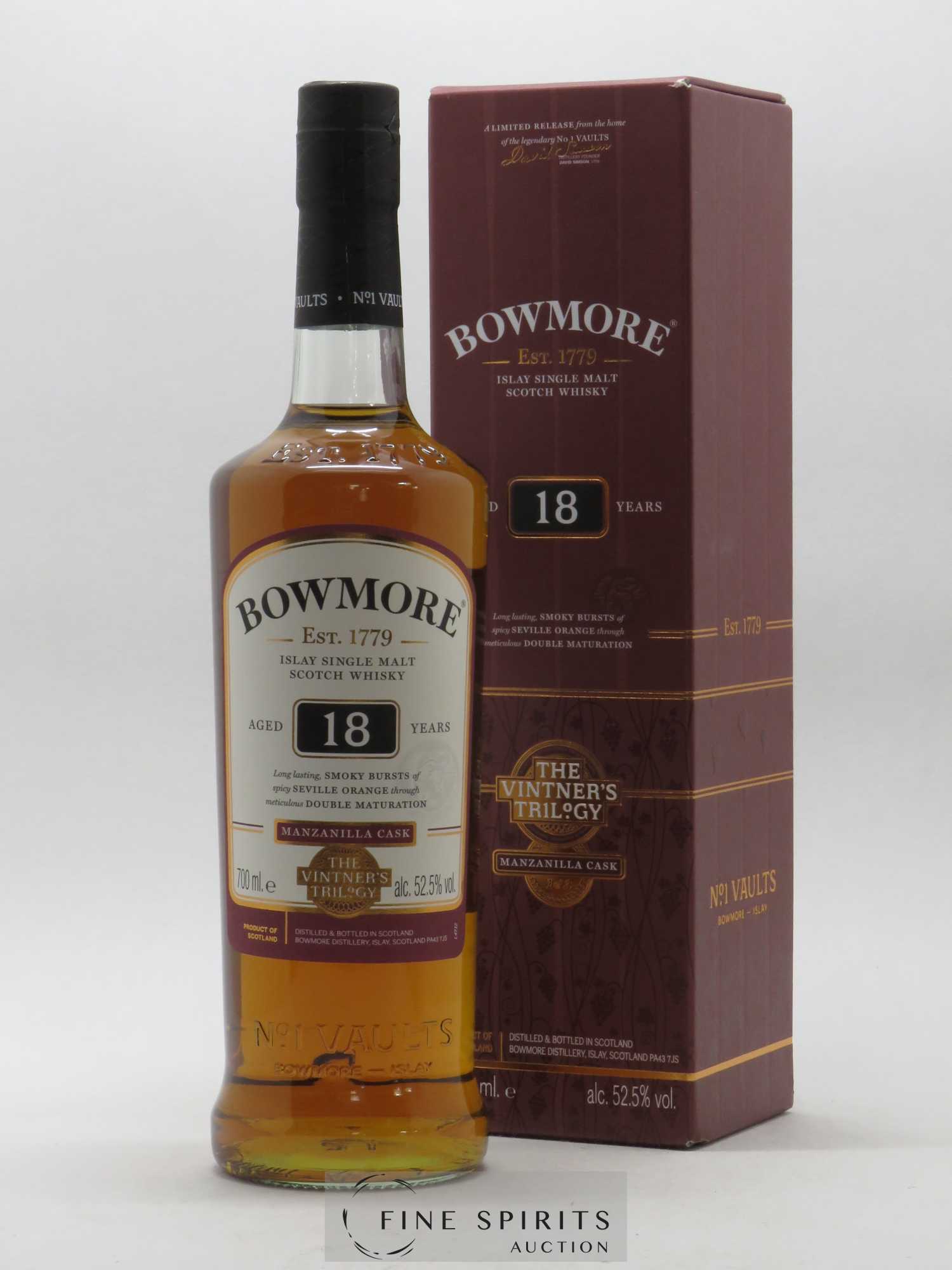 Bowmore 18 years Of. The Vintner's Trilogy Manzanilla Cask - Posten von 1 Flasche - 0