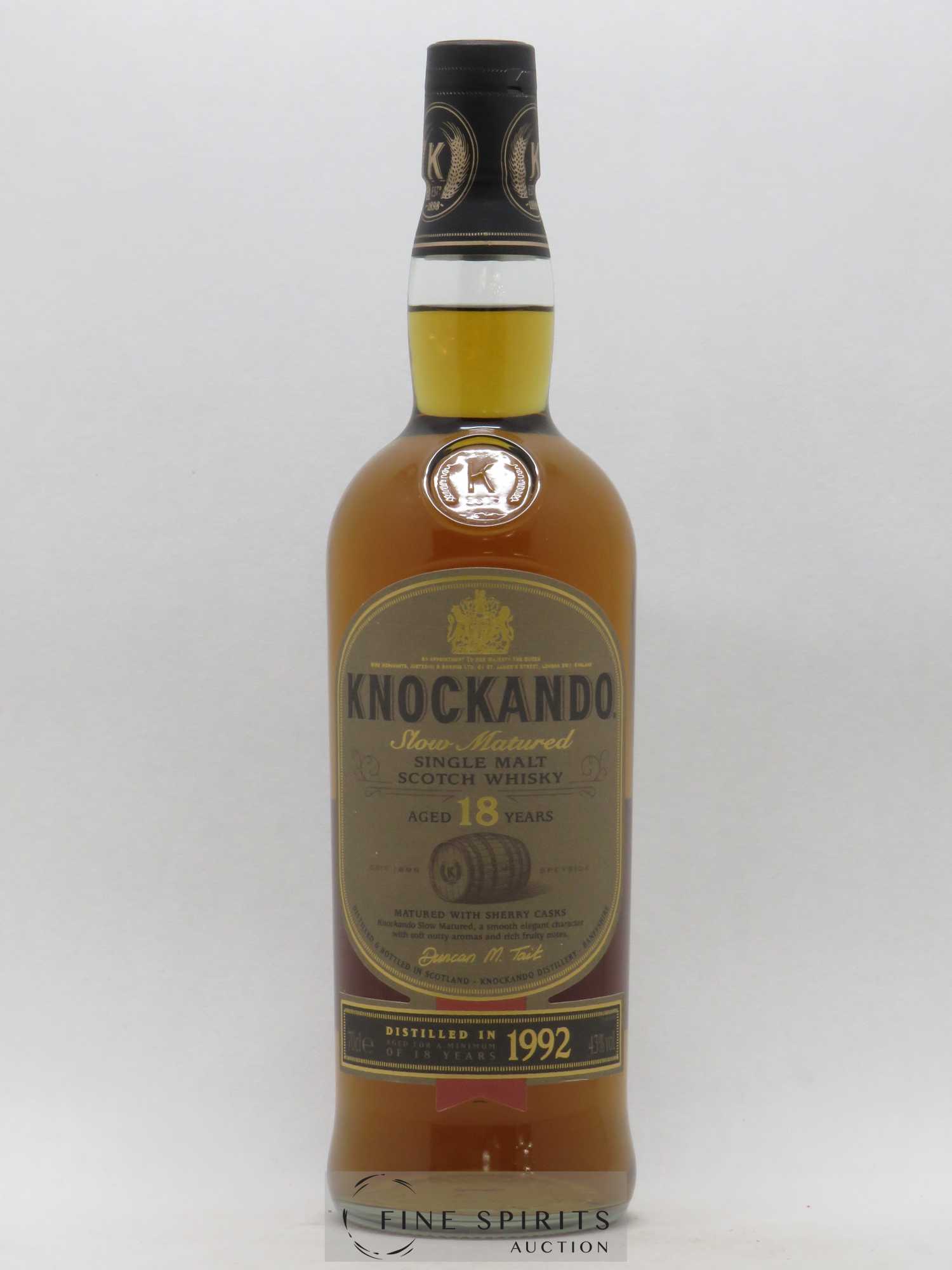 Knockando 18 years 1992 Of. Slow Matured - Lot de 1 bouteille - 1