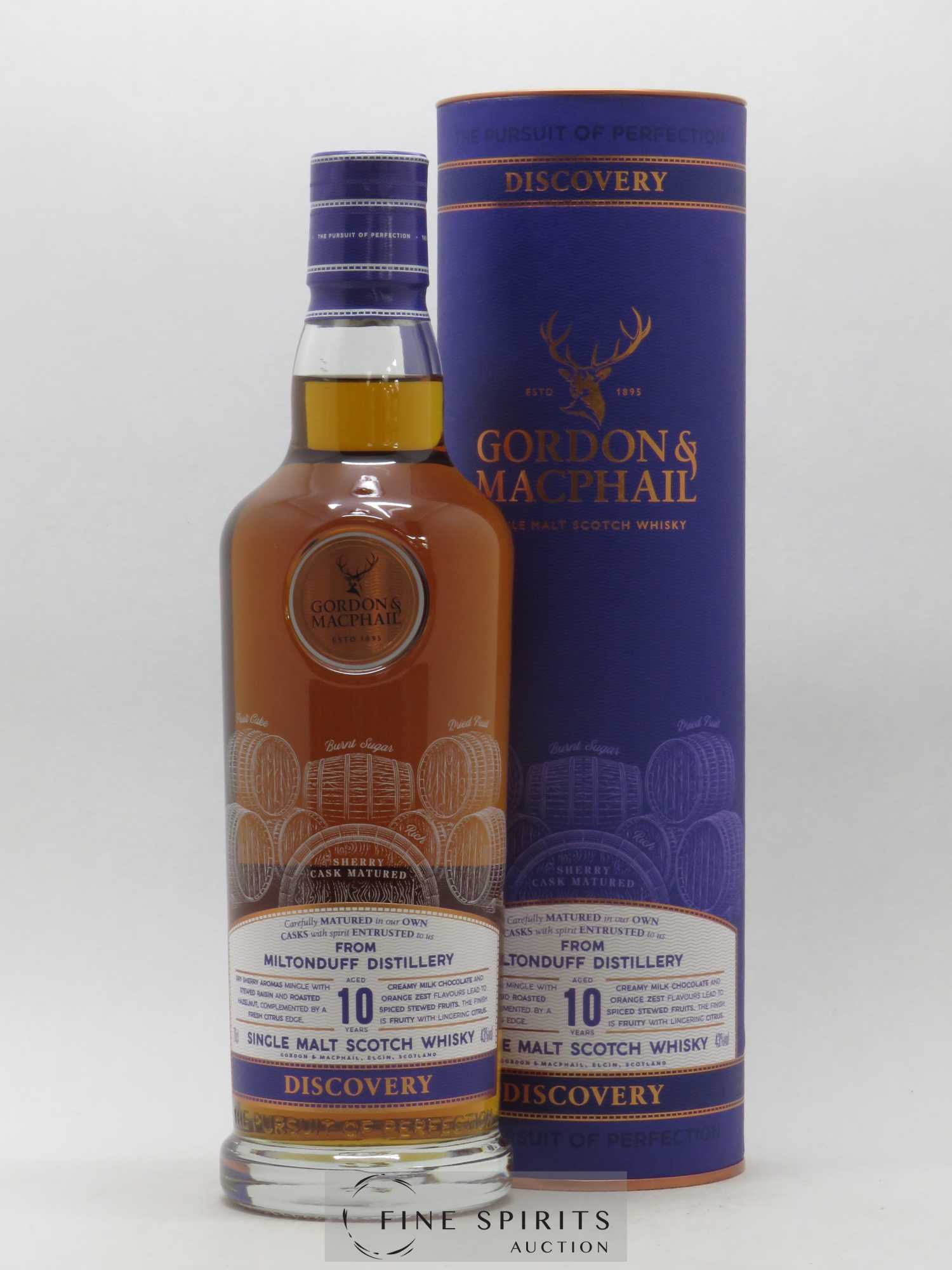 Miltonduff 10 years Gordon & MacPhail Discovery Sherry Cask - Lot de 1 bouteille - 0
