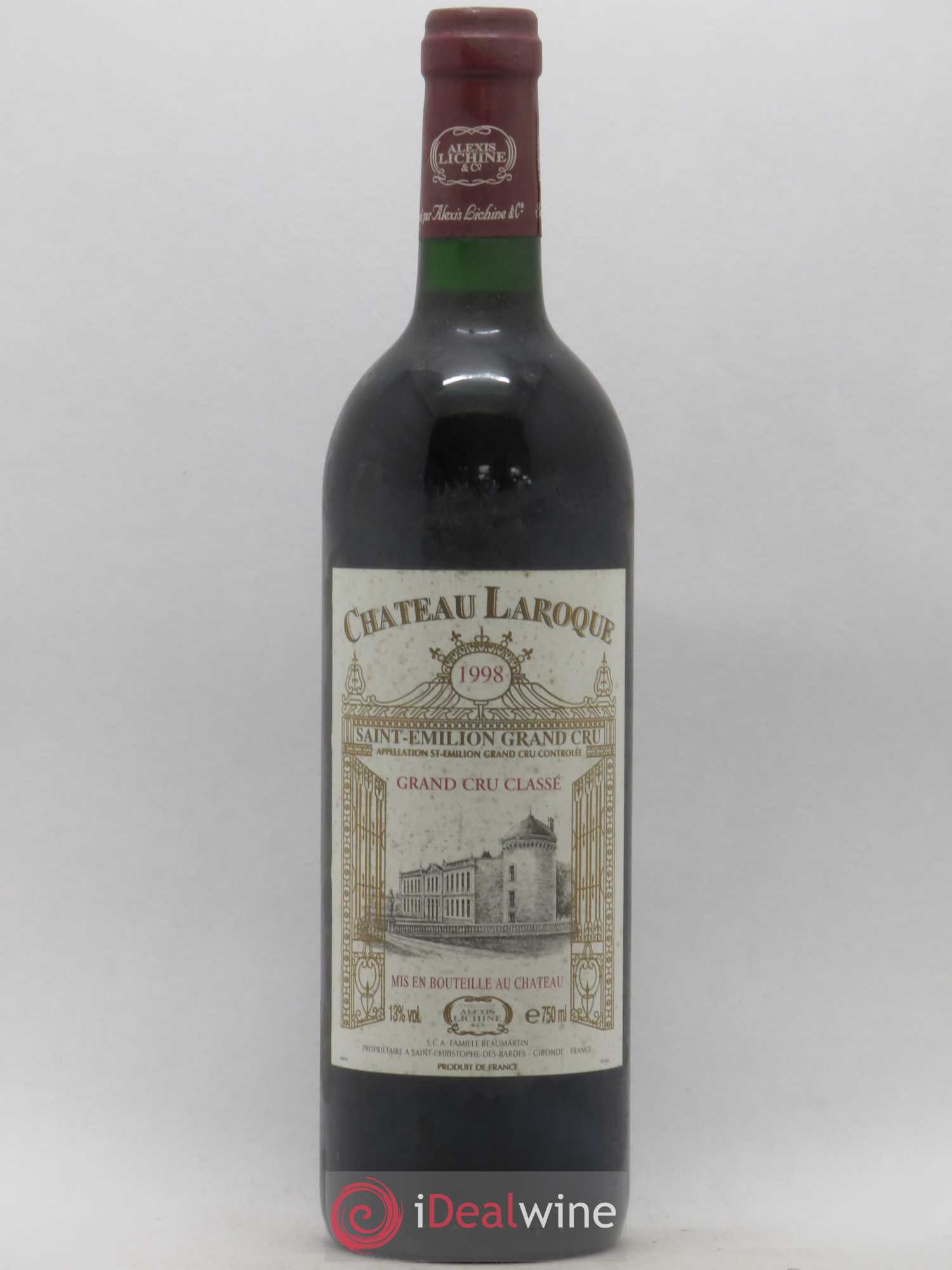 Château Laroque Grand Cru Classé 1998 - Lot de 1 bouteille - 0