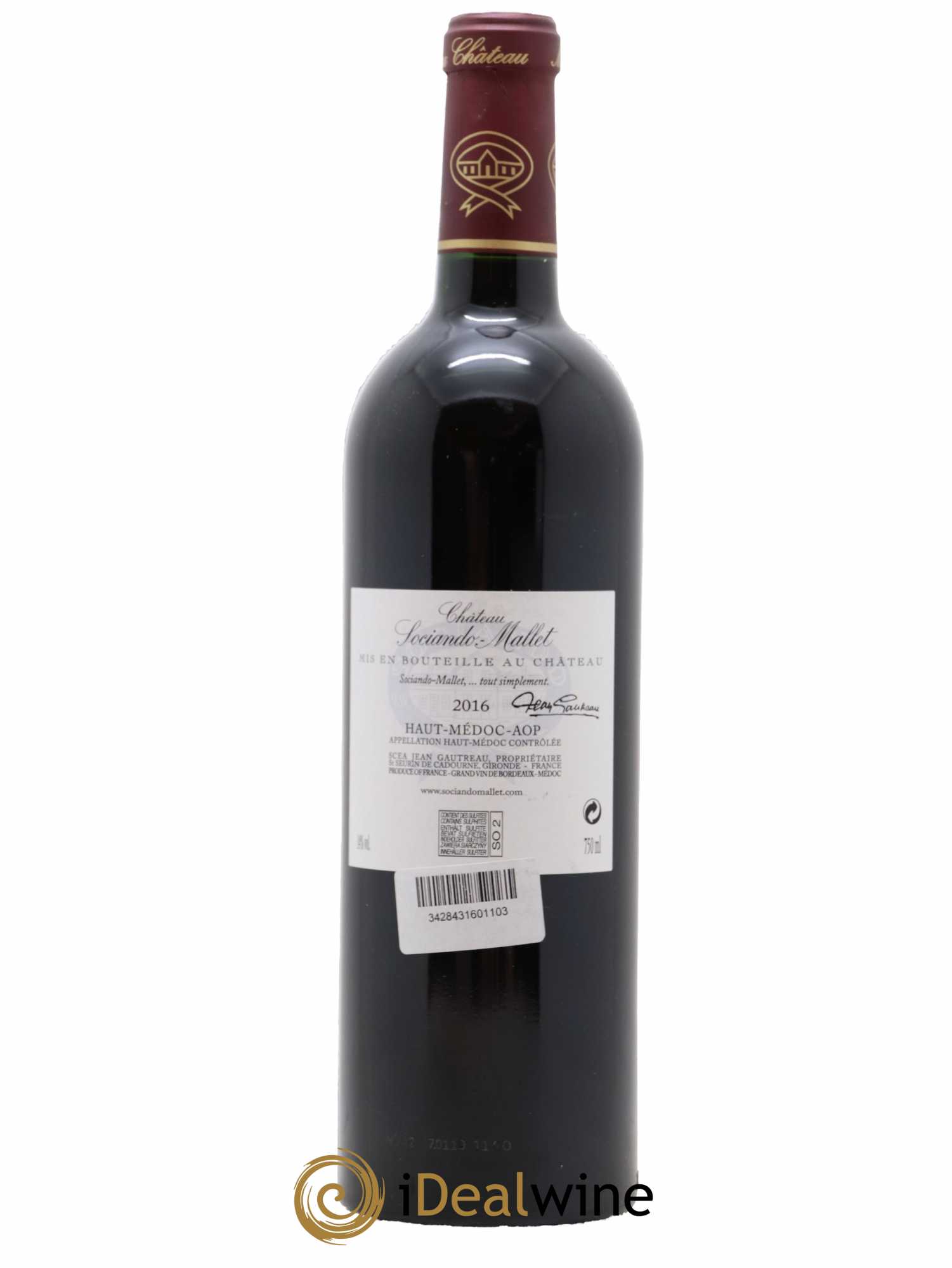 Château Sociando Mallet (sans prix de réserve) 2016 - Lot de 1 bouteille - 1