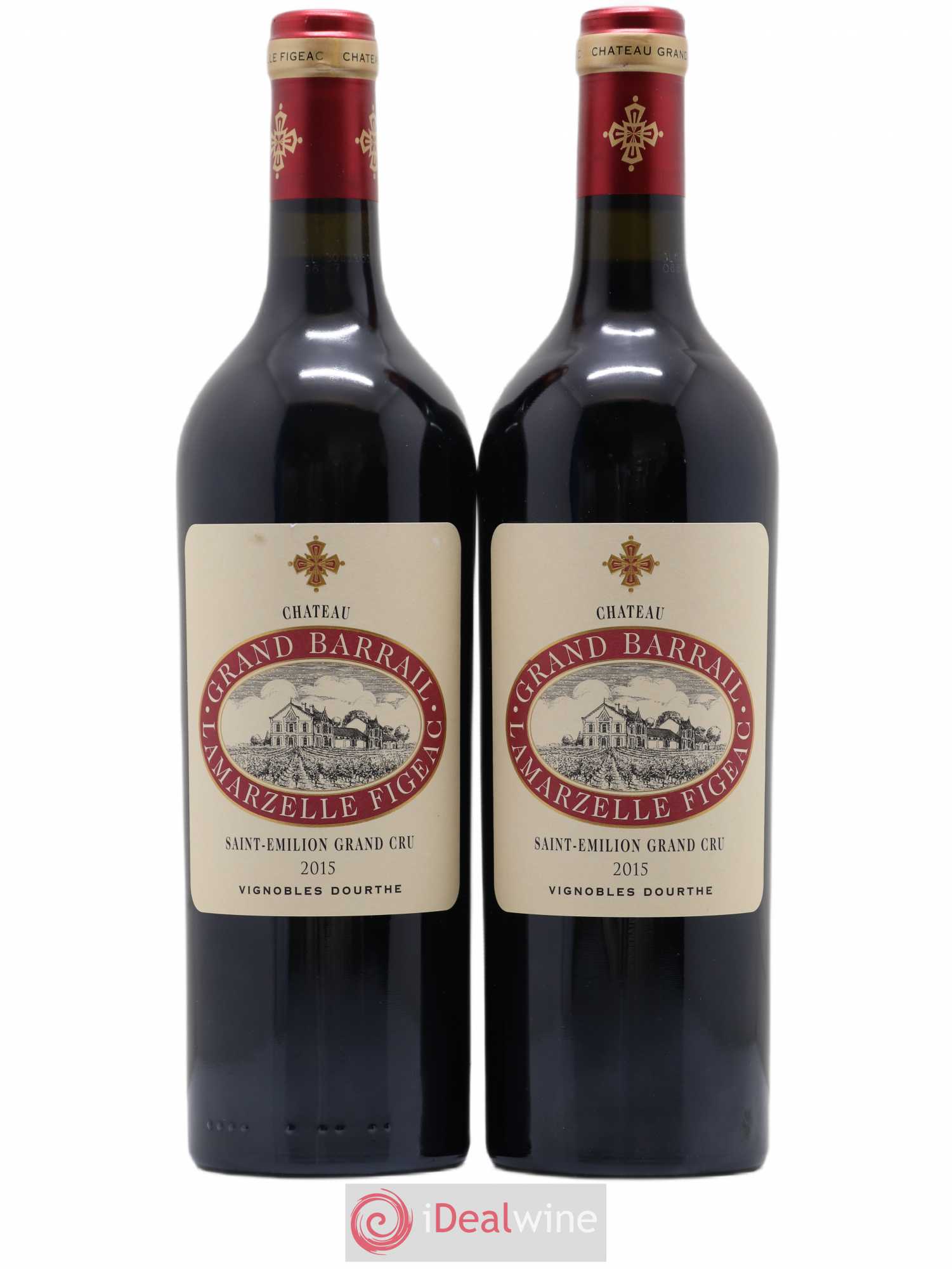 Château Grand Barrail Lamarzelle Figeac Grand Cru Classé 2015 - Lot de 2 bouteilles - 0
