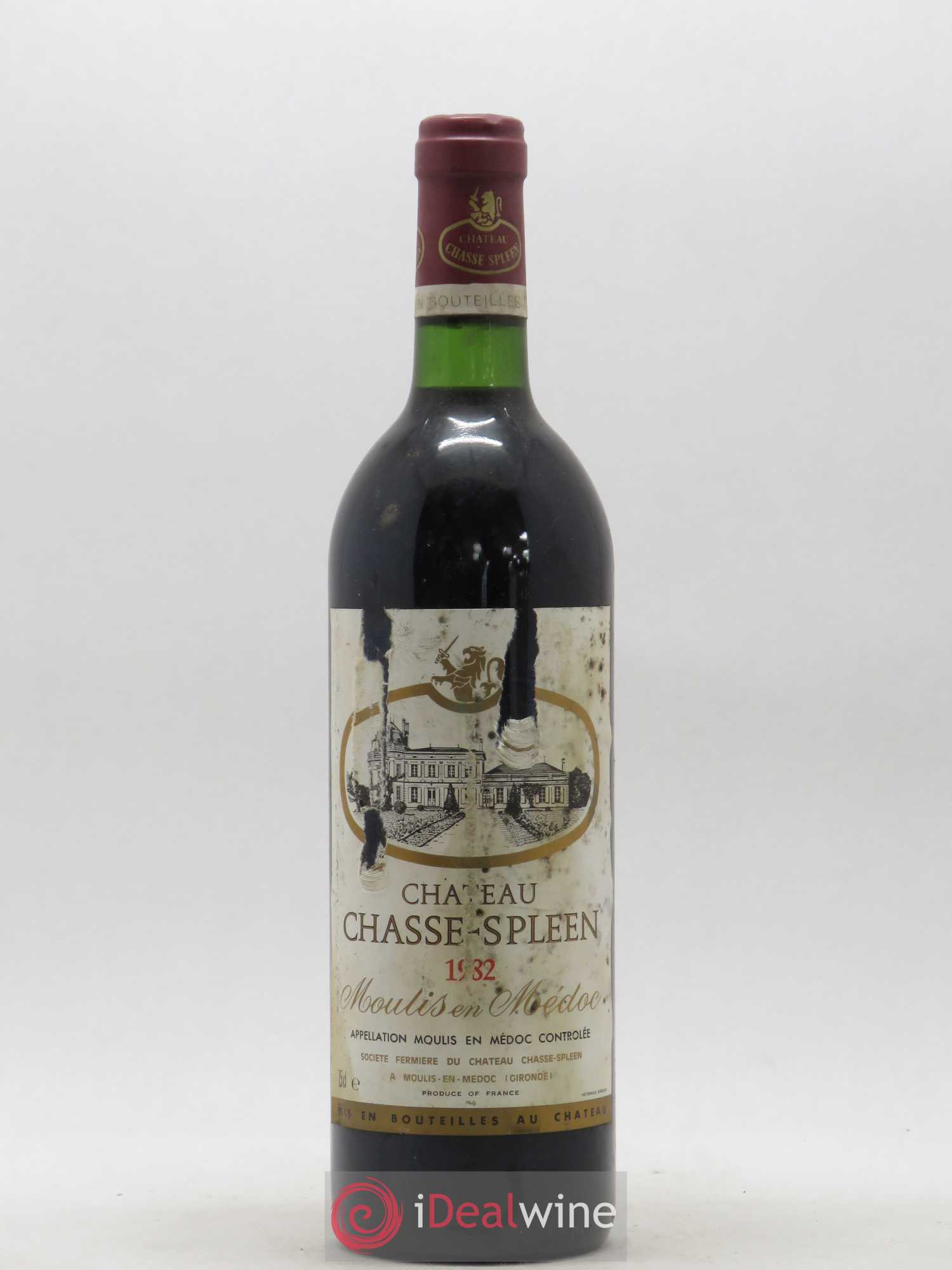 Château Chasse Spleen 1982 - Lot de 1 bouteille - 0