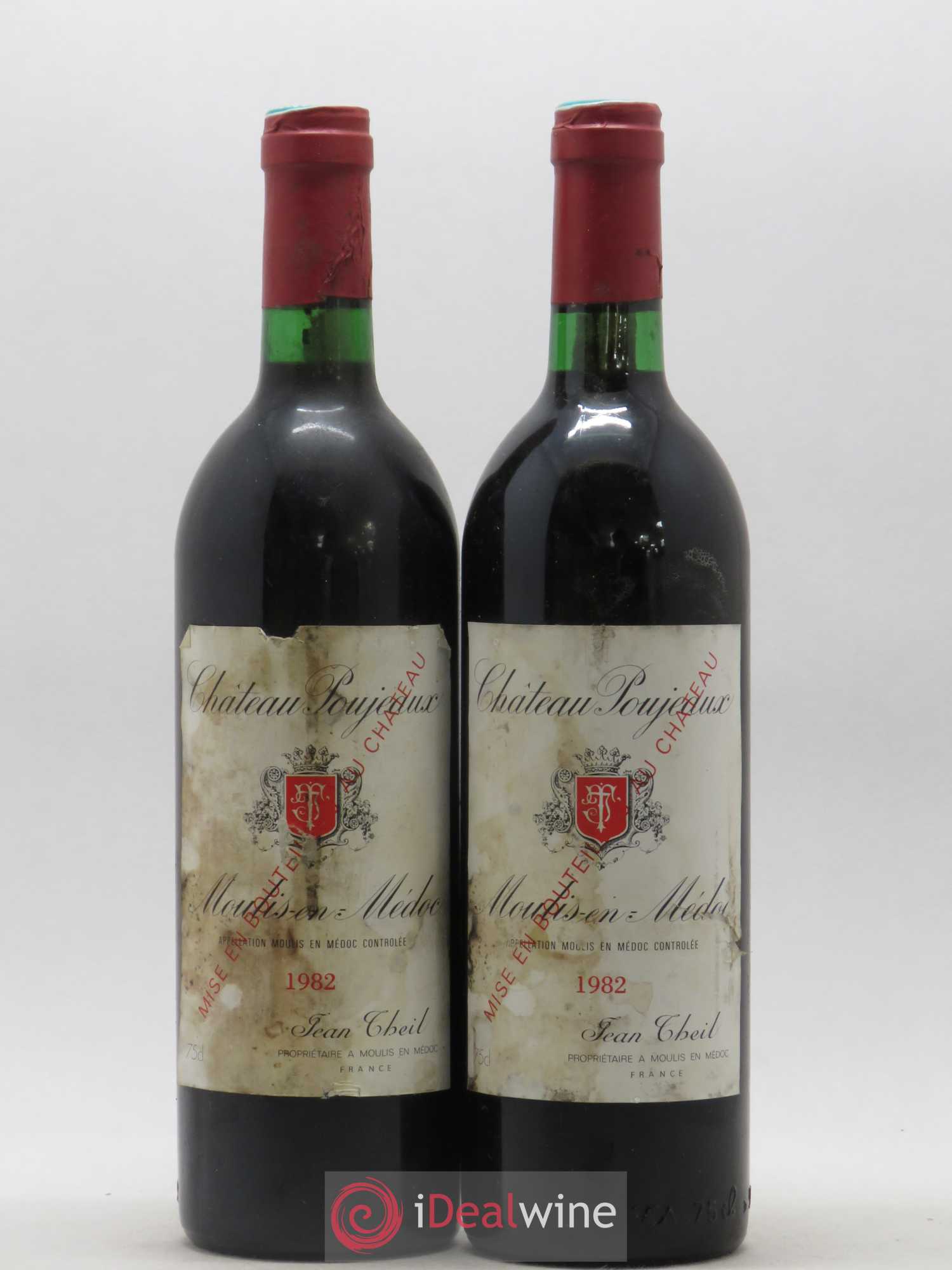 Château Poujeaux 1982 - Lot de 2 bouteilles - 0